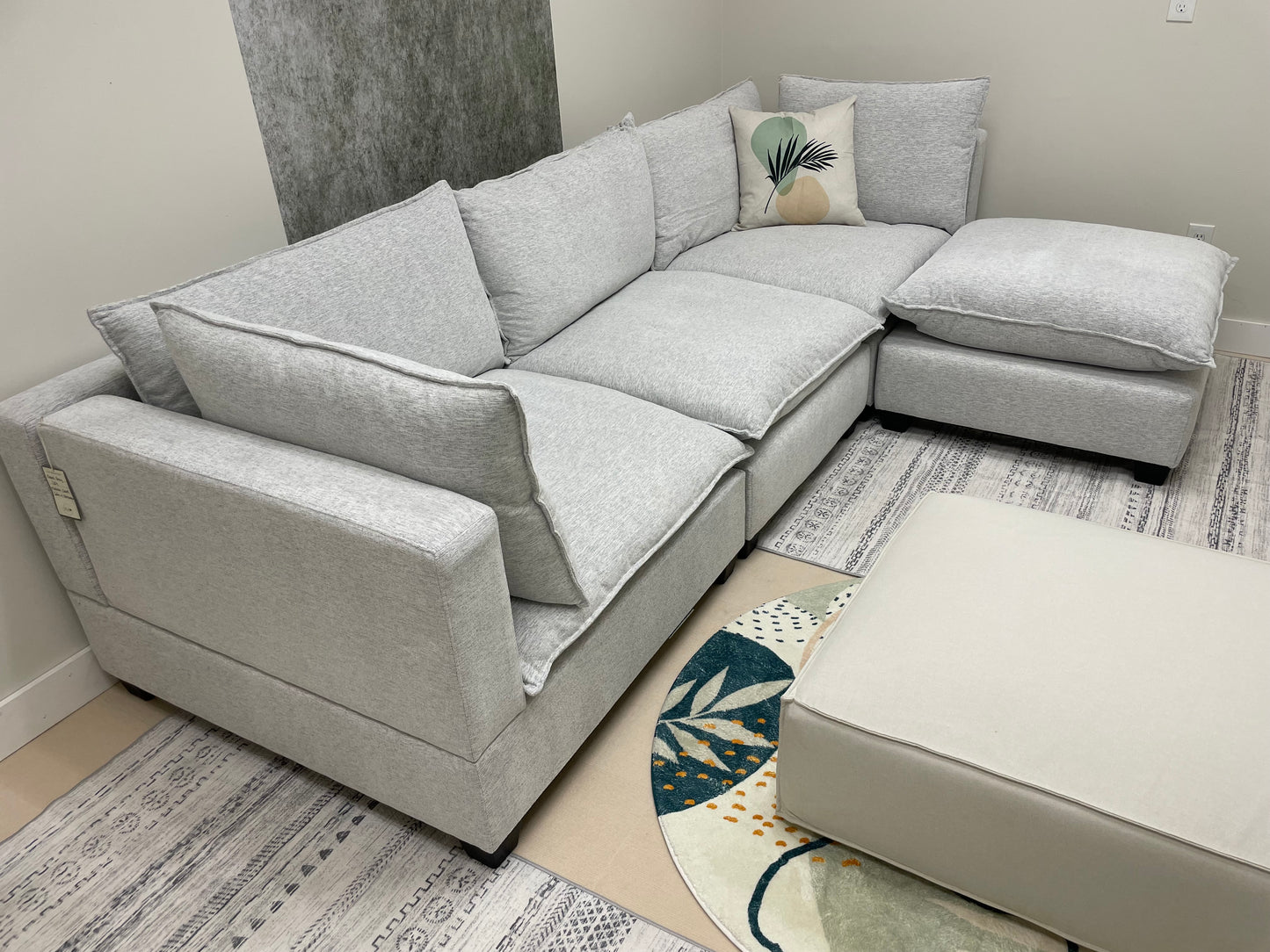 Pastel Grey SKY Modular Cloud Sofa + Ottoman