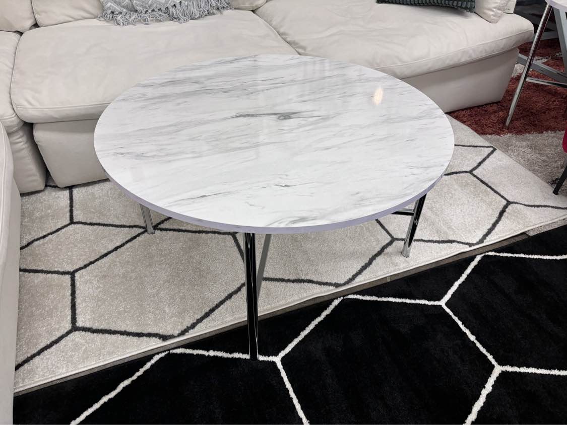 Marble White Cyrus Coffee & End Table Set - Reclaimed Elegance