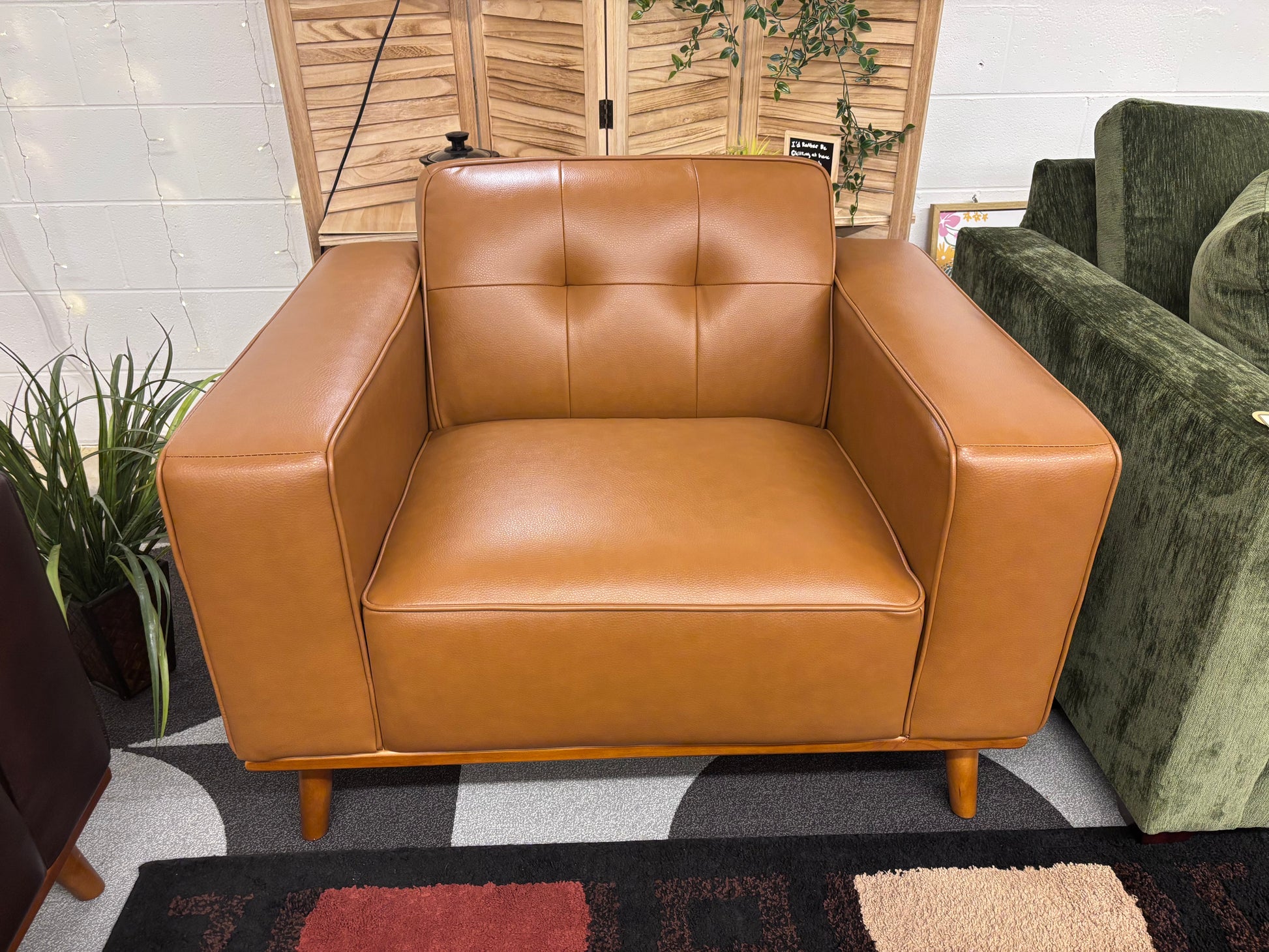 Whiskey Brown Destiny Armchair - Reclaimed Elegance