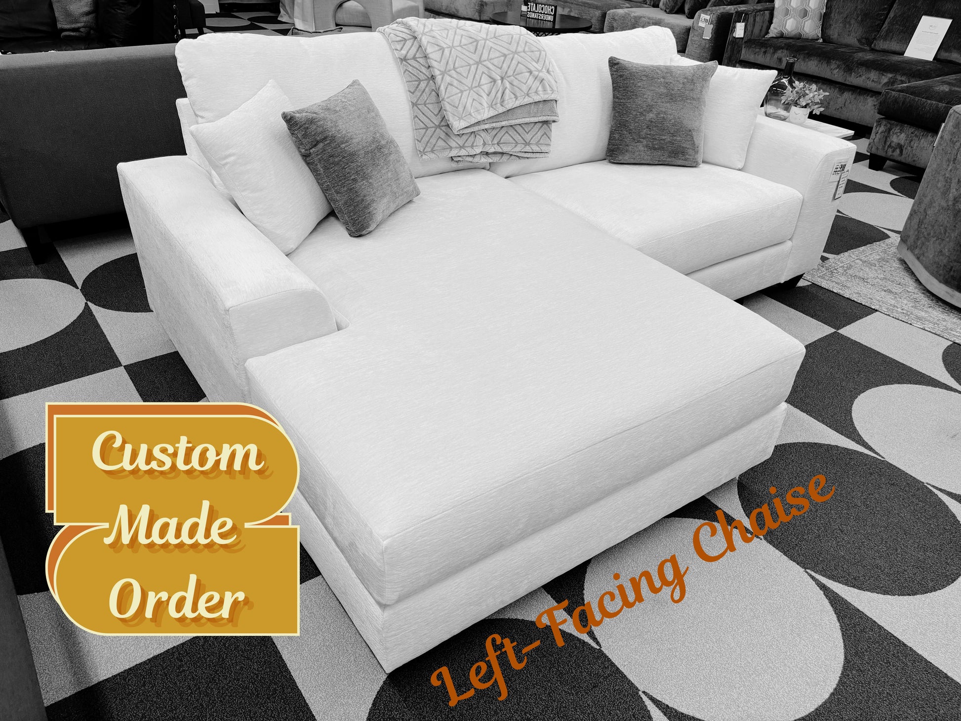 Custom Beaman 2 Piece Chaise Sectional - Reclaimed Elegance
