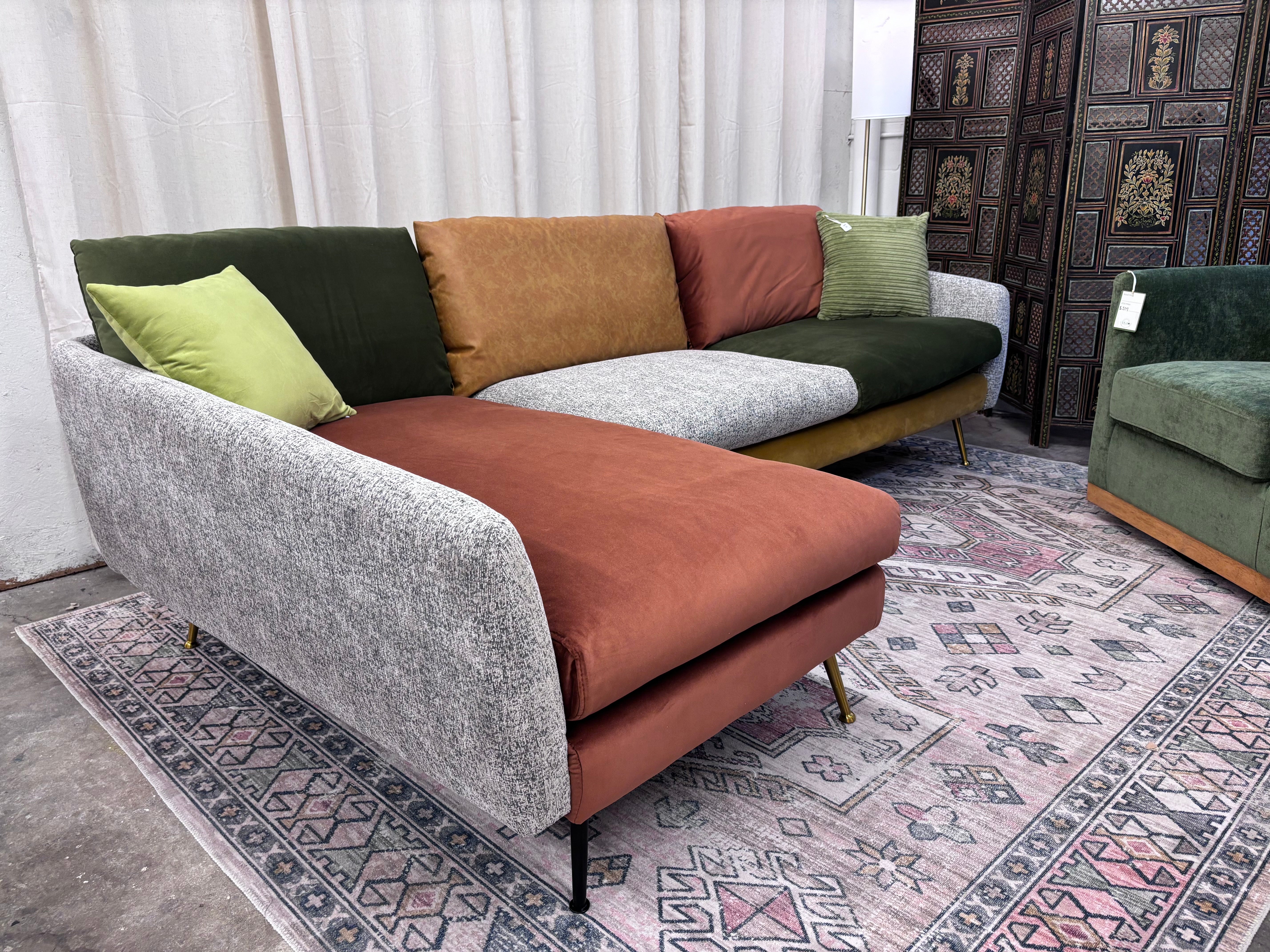 Funky Fresh Mix-Match Park Left Facing Sectional - Reclaimed Elegance