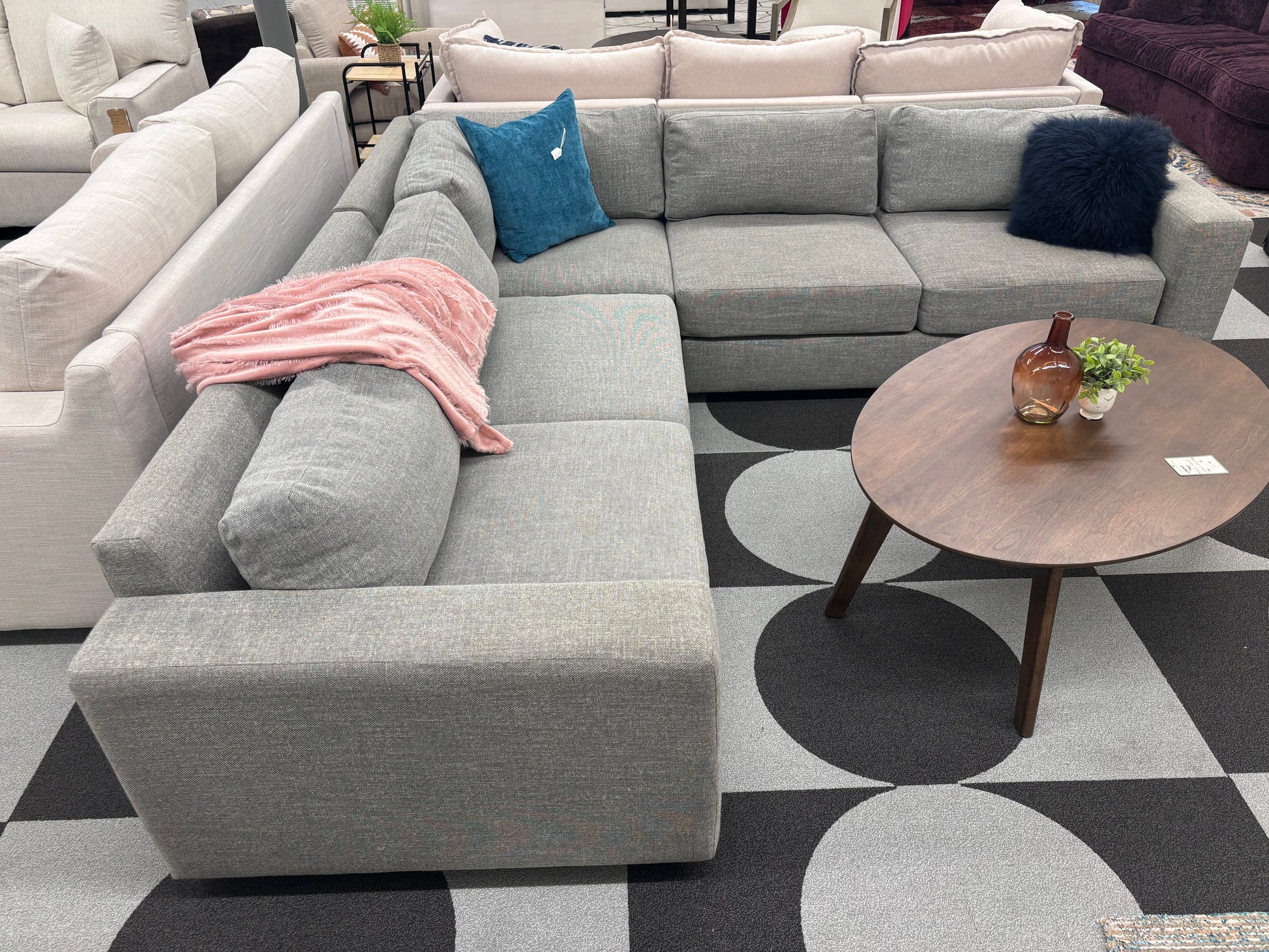 Pewter West Elm Urban Corner Sectional - Reclaimed Elegance