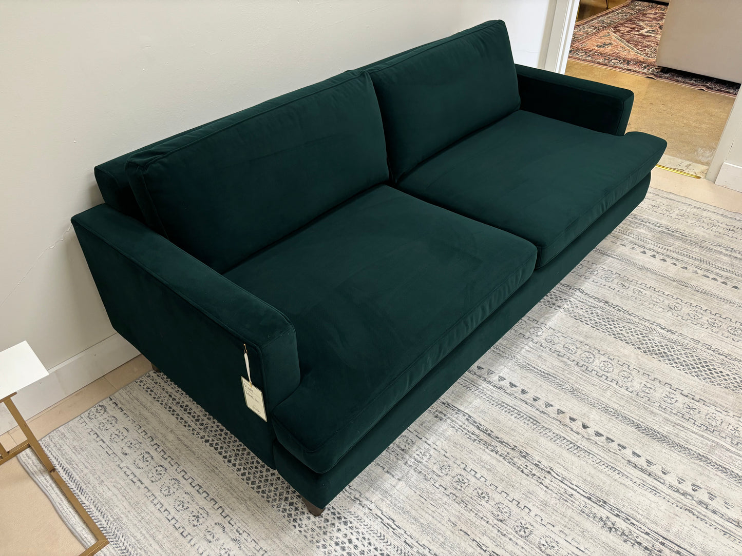 Teal Velvet Lido 2 Seater Sofa