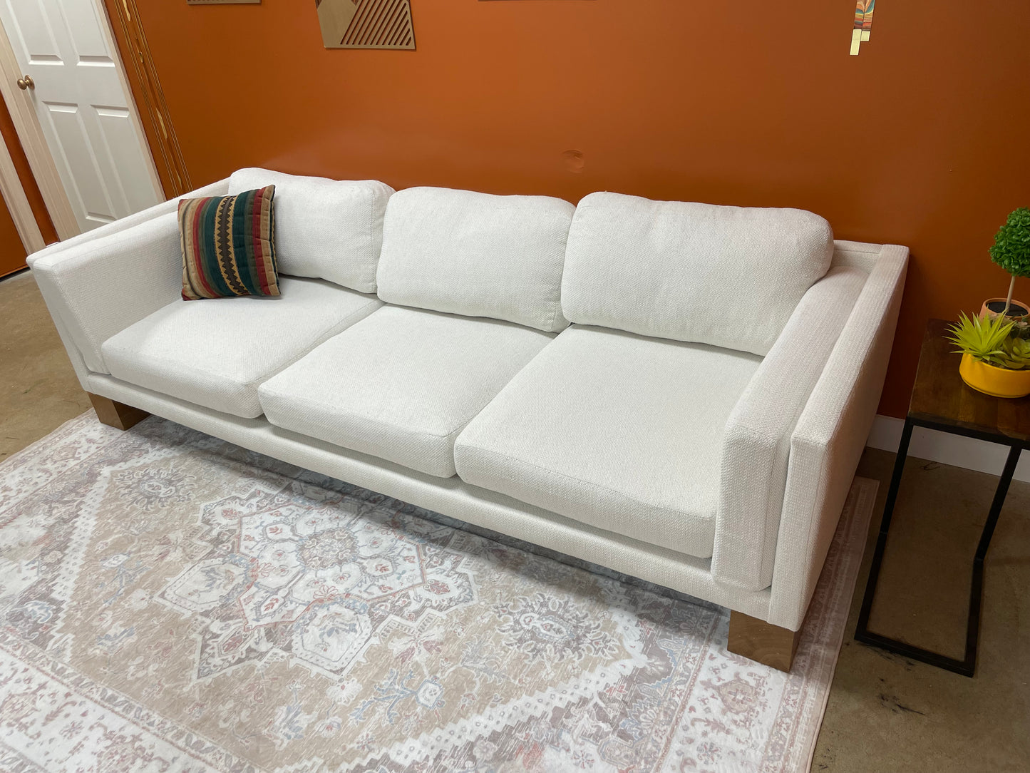 Ivory Crate & Barrel Sofa