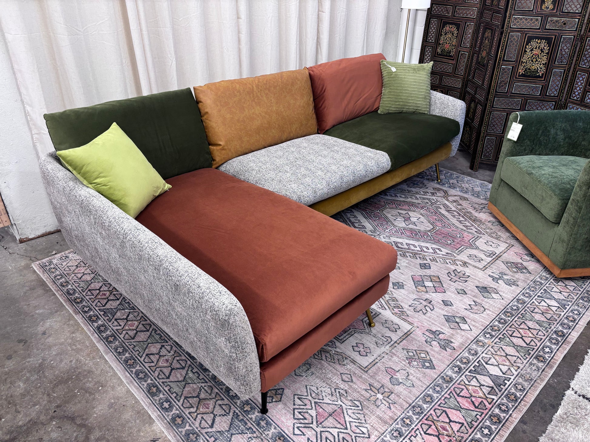 Funky Fresh Mix-Match Park Left Facing Sectional - Reclaimed Elegance