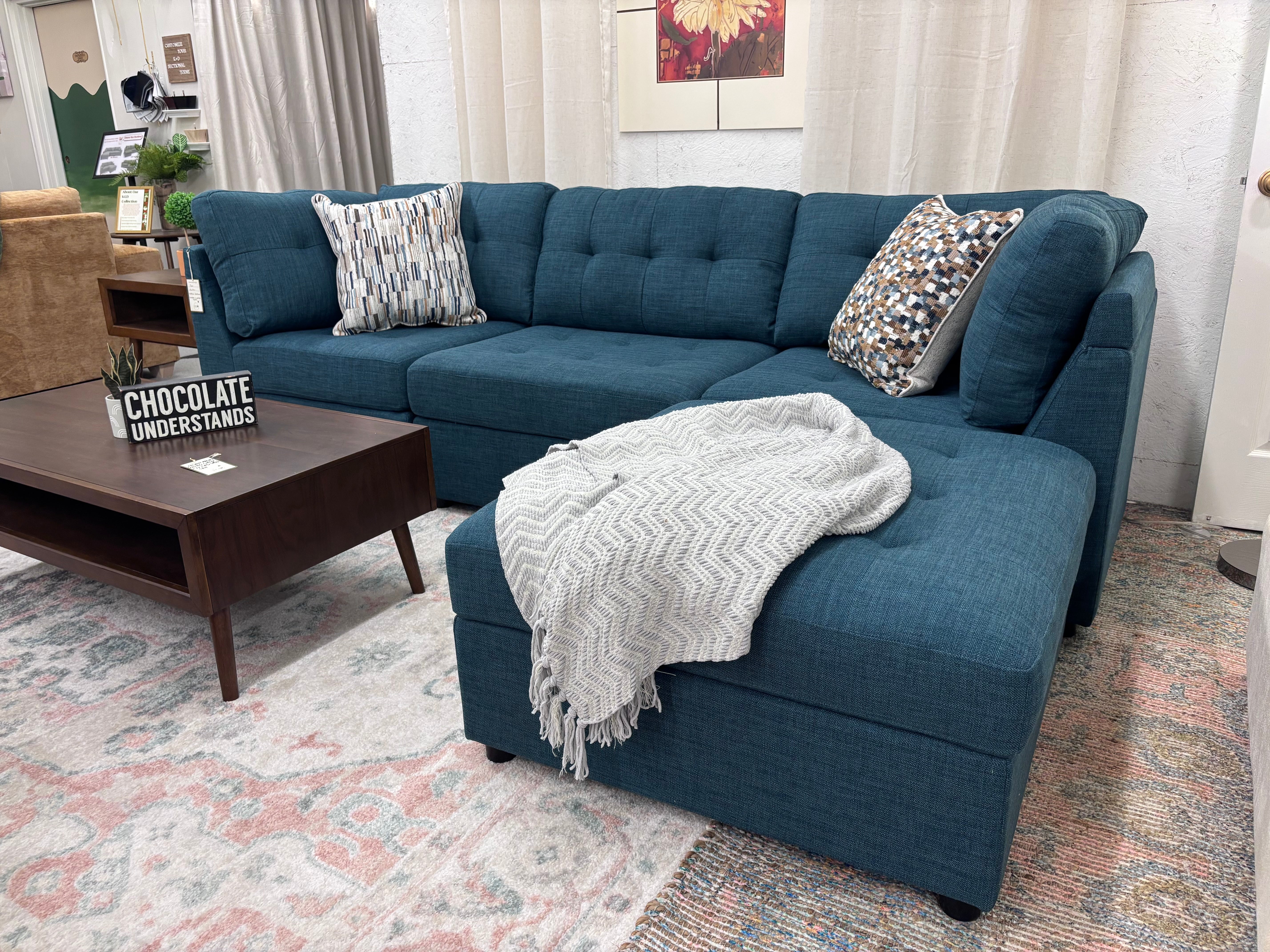 Teal Marlow Modular Sectional