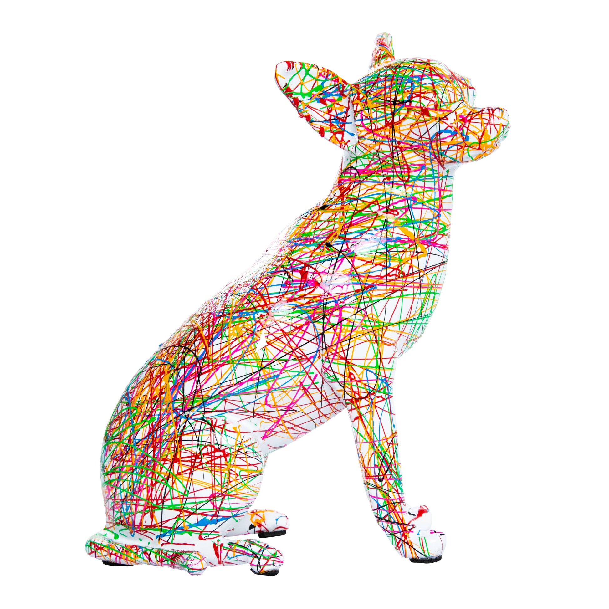 Hand Painted Expressionist Chihuahua - 9.5" tall - Reclaimed Elegance