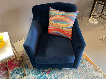 Blue Velvet Ashley Swivel Chair