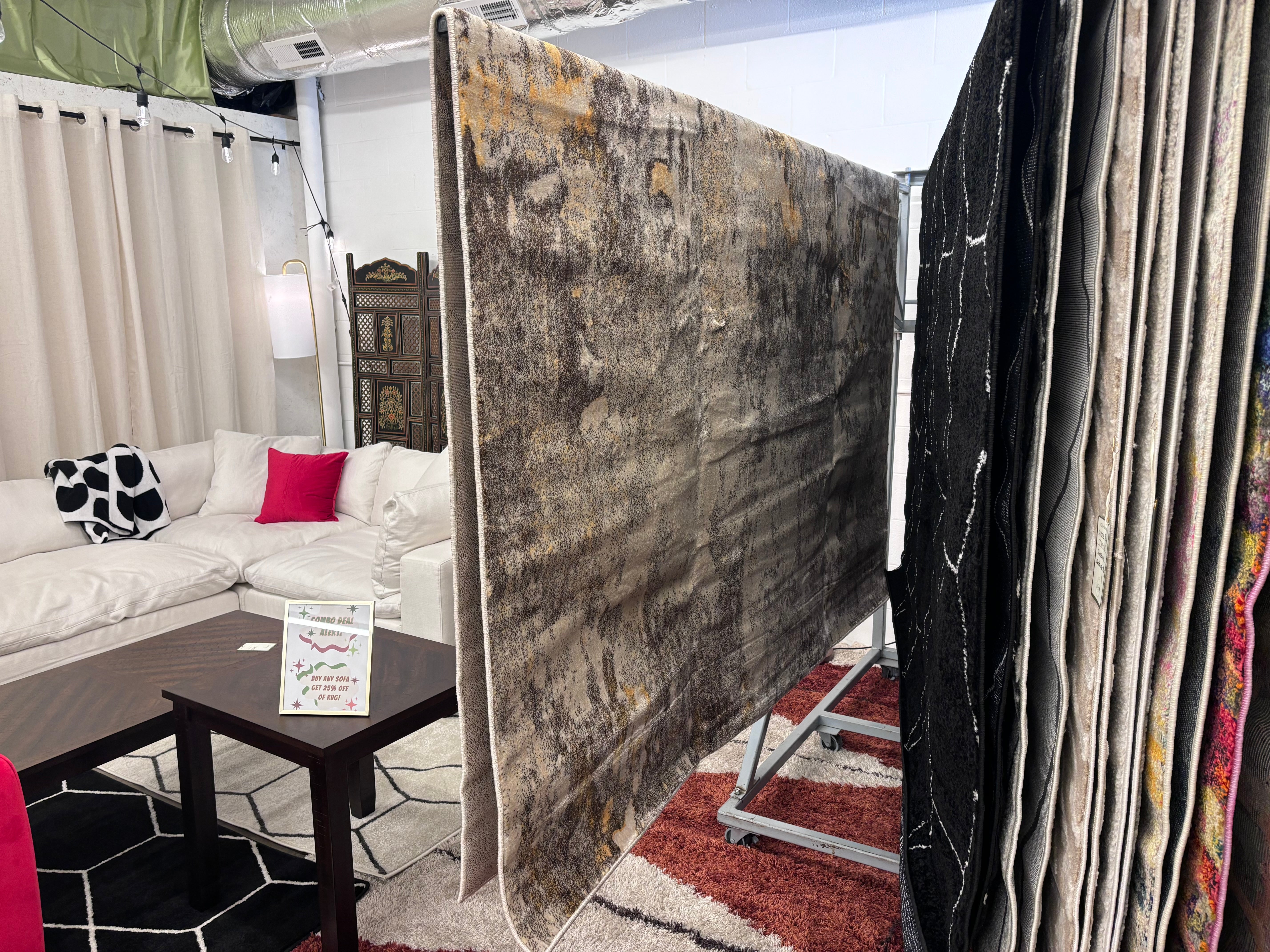 Ivory Beige 7'10x10' Helios Rectangle Rug - Reclaimed Elegance