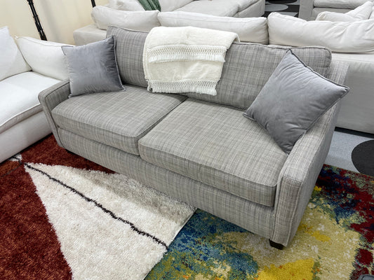 Light Grey Patterned Loveseat