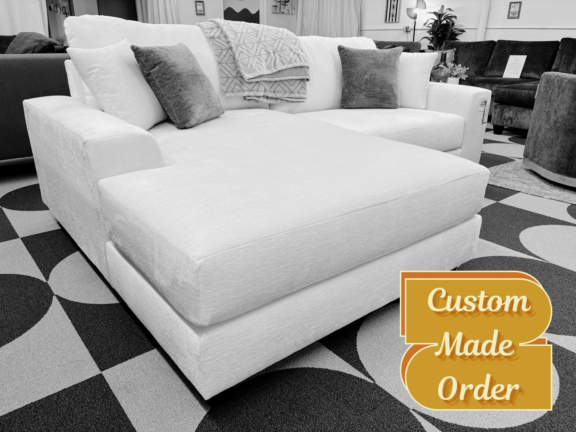 Custom Beaman 2 Piece Chaise Sectional - Reclaimed Elegance