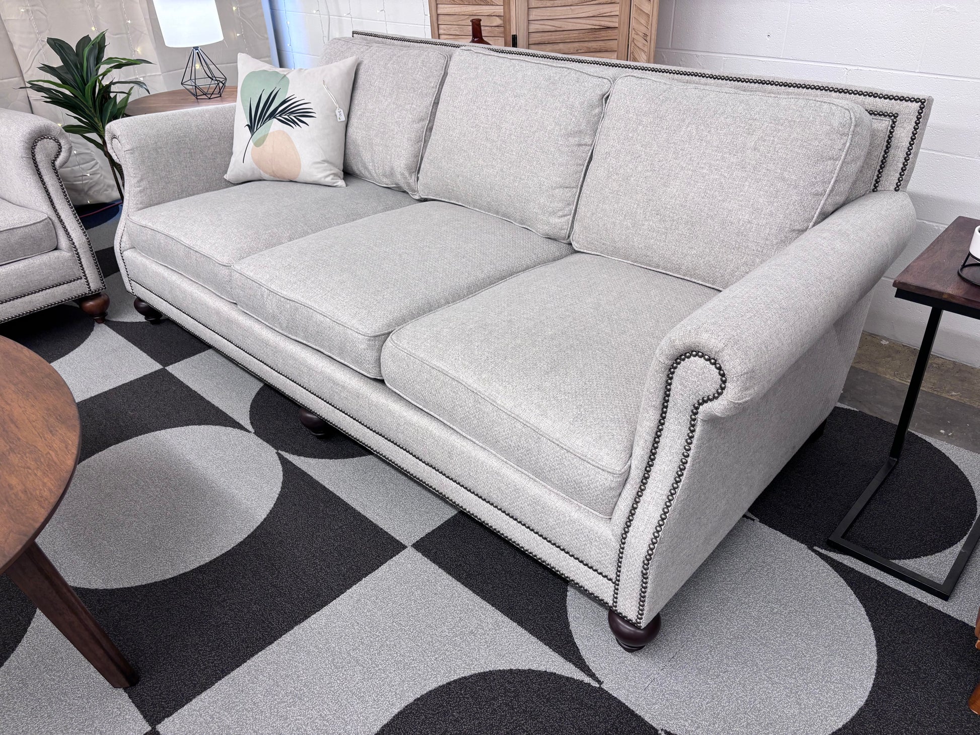 Light Grey Bernhardt Sofa + Loveseat Set - Reclaimed Elegance