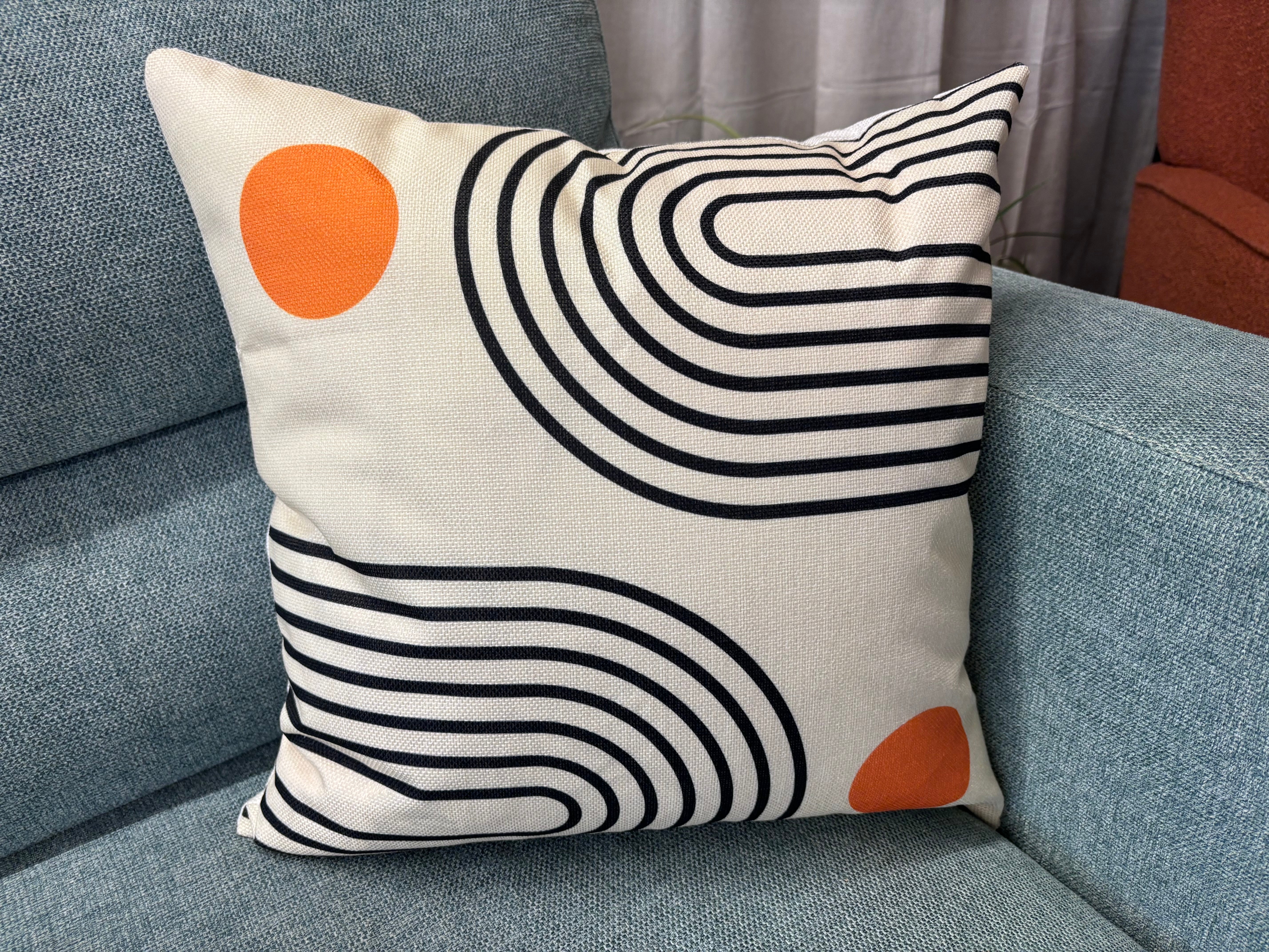 Black & Orange MCM Style 2 Pillow