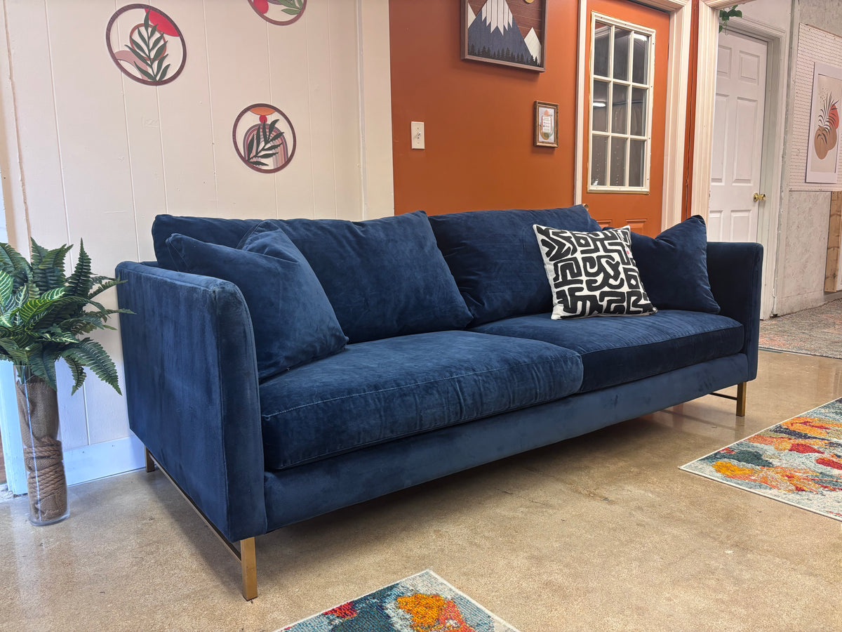 Blue Velvet Bliss Furniture Sofa
