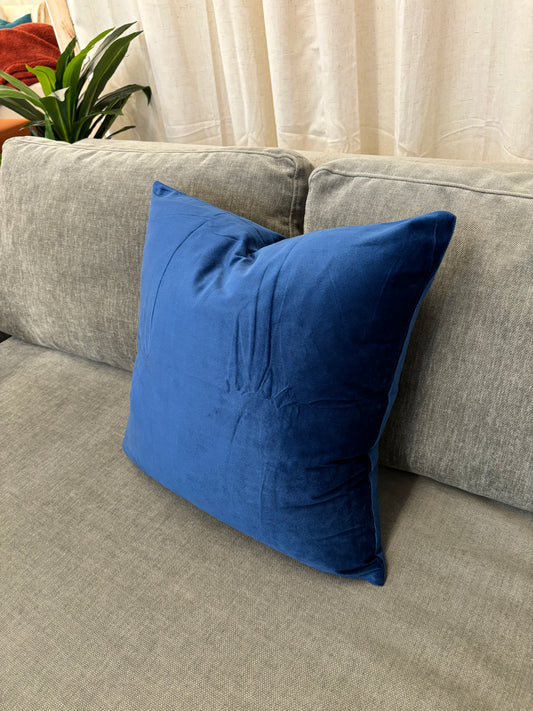 Blue Velvet Synthetic Down Pillow
