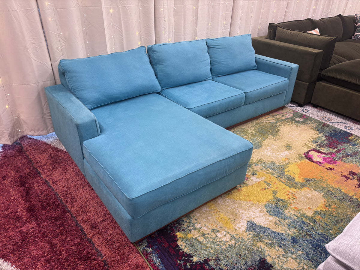 Teal Apt2B Left-Facing Chaise Sectional