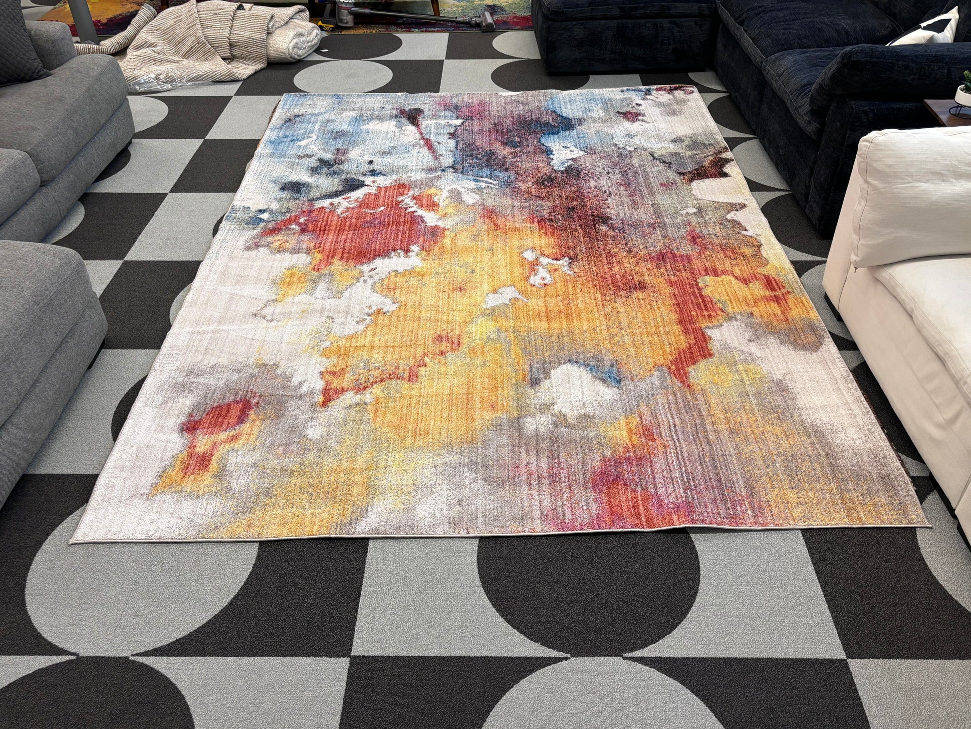Paint Splatter 8 x 11' Jill Zarin Downtown Rectangle Rug - Reclaimed Elegance