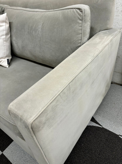 Light Grey Velvet West Elm Sofa