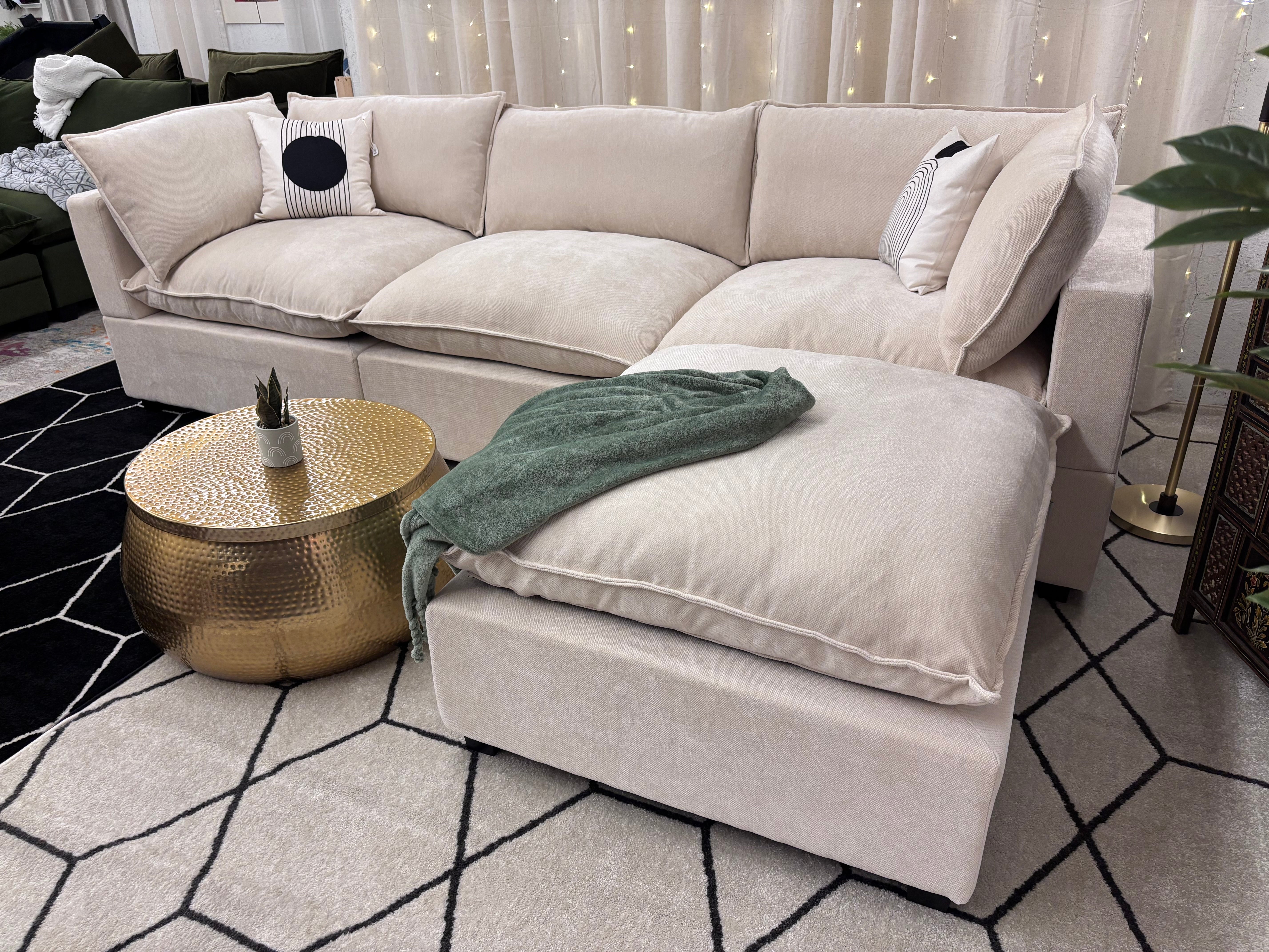 Cream Chenille Luna Modular Sectional