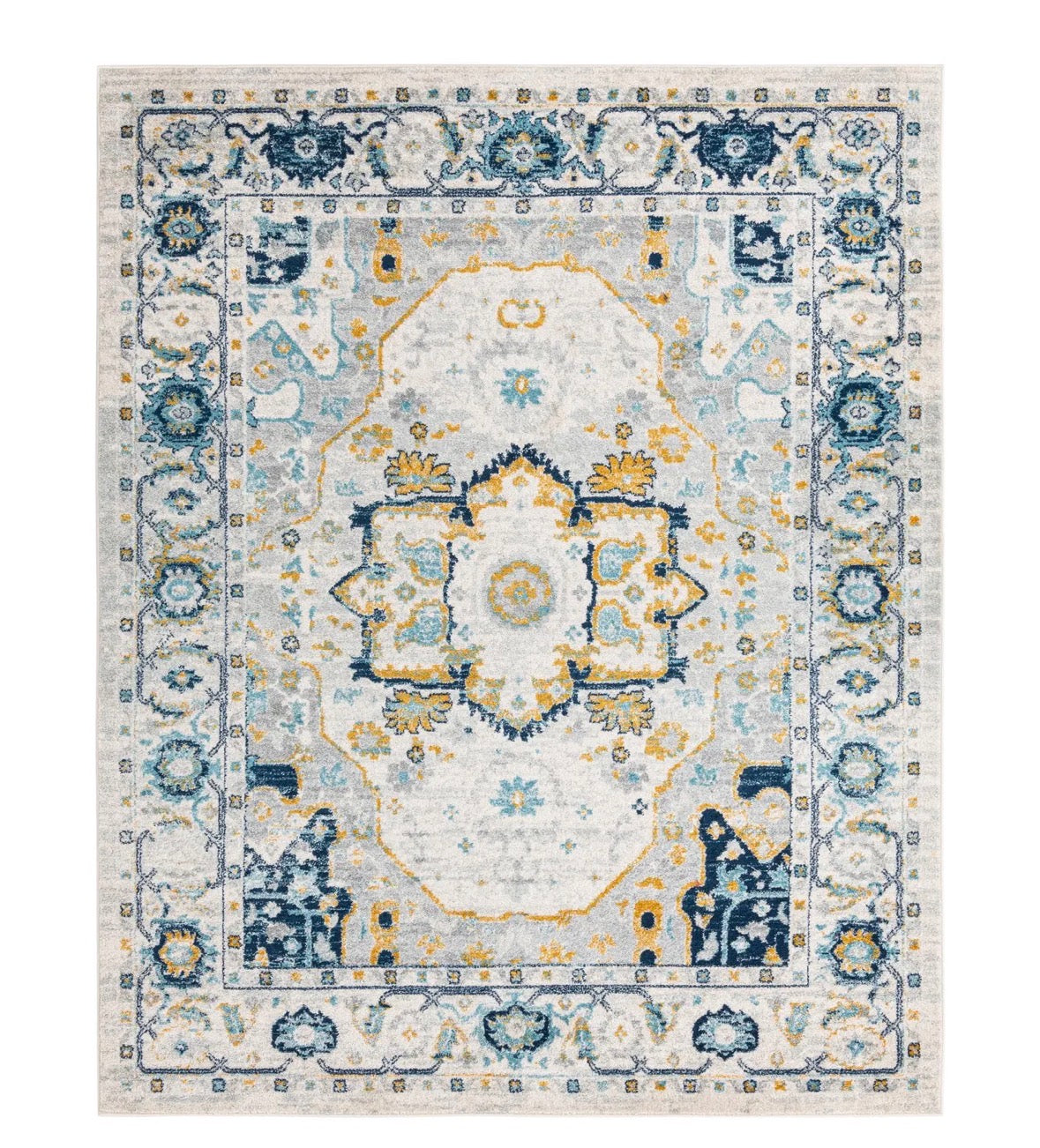 Gray 7'10x10' Madeline Vintage Rectangle Rug - Reclaimed Elegance