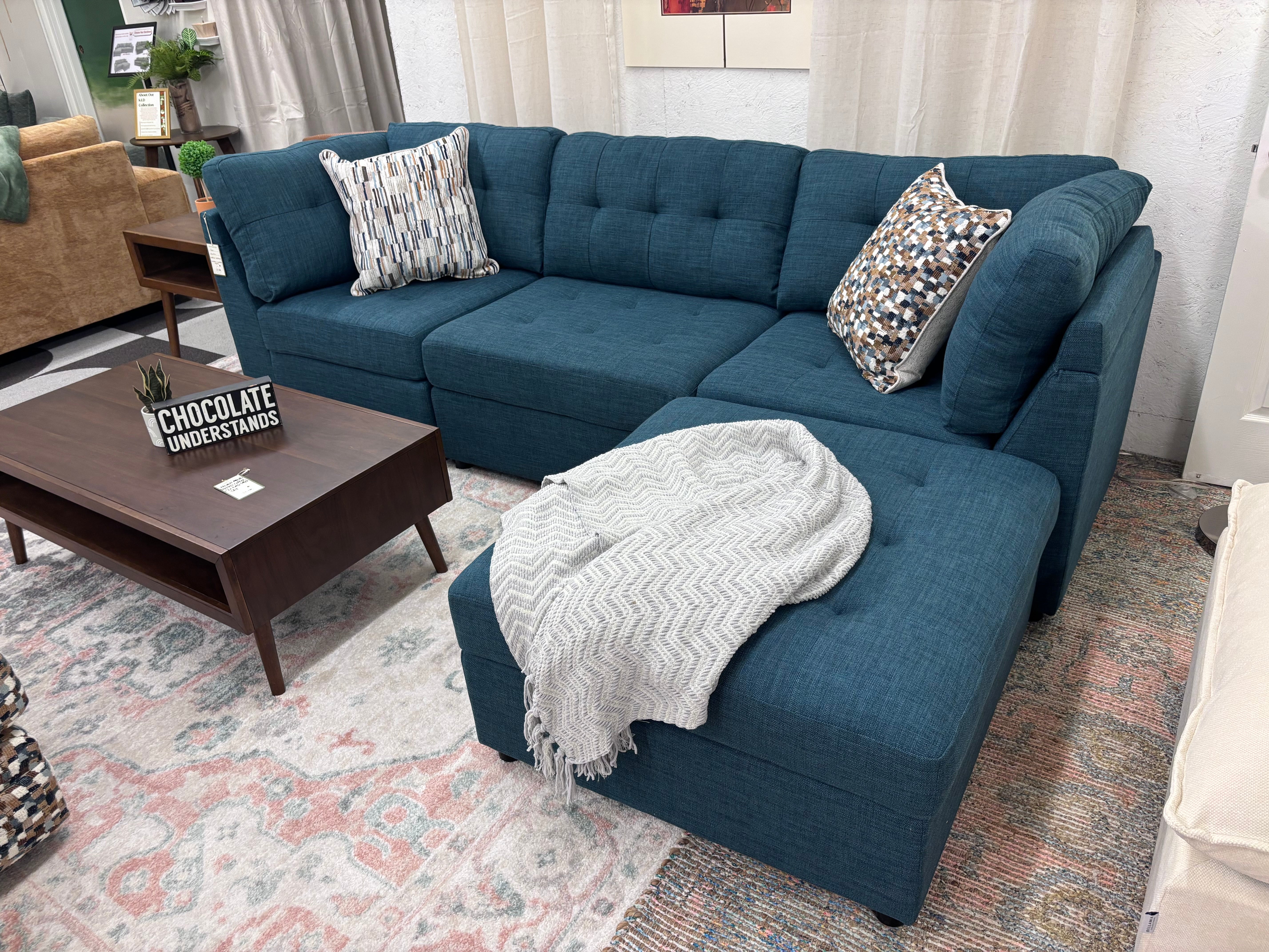 Teal Marlow Modular Sectional