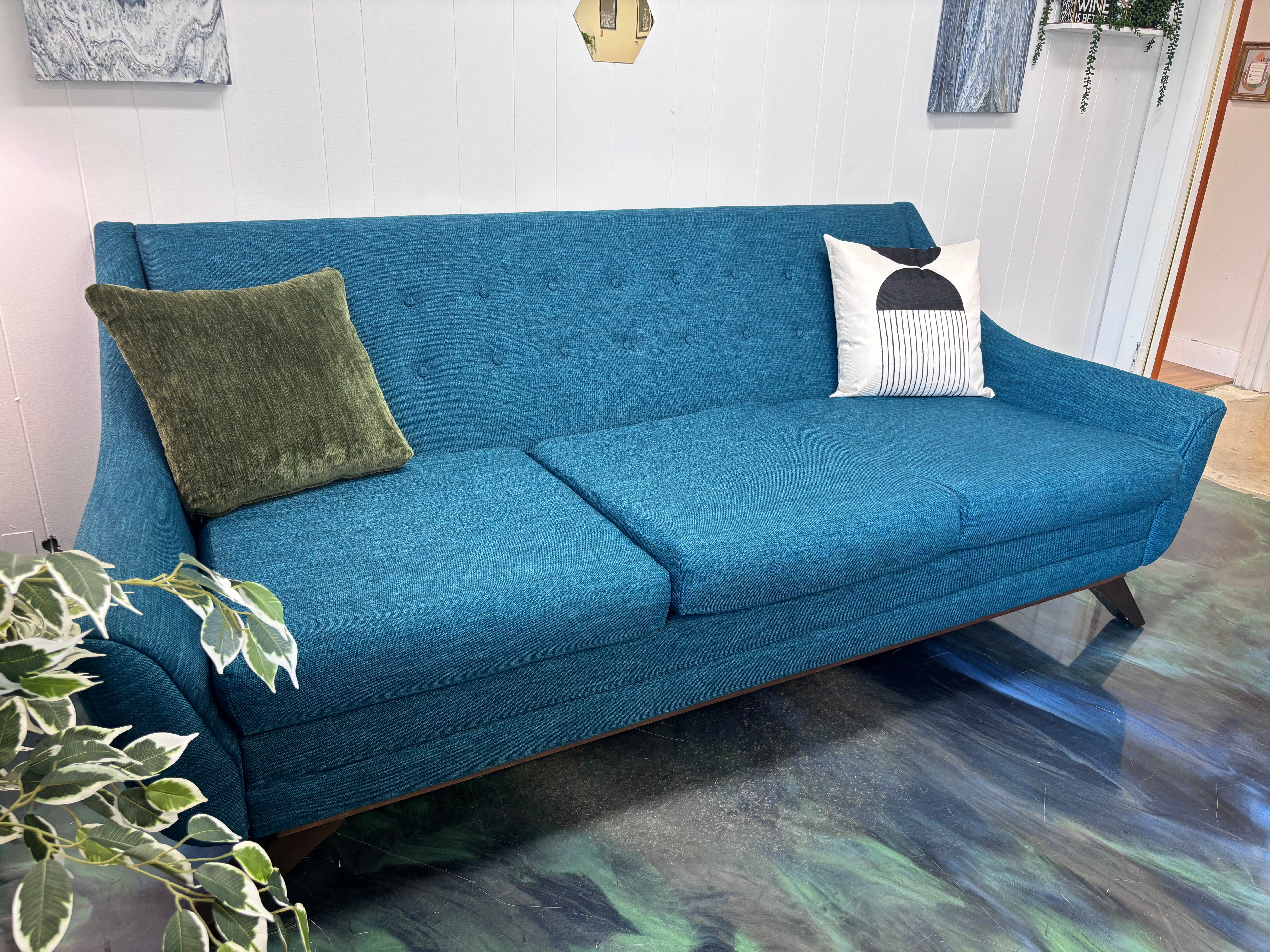 Teal Joybird Tufted Sofa