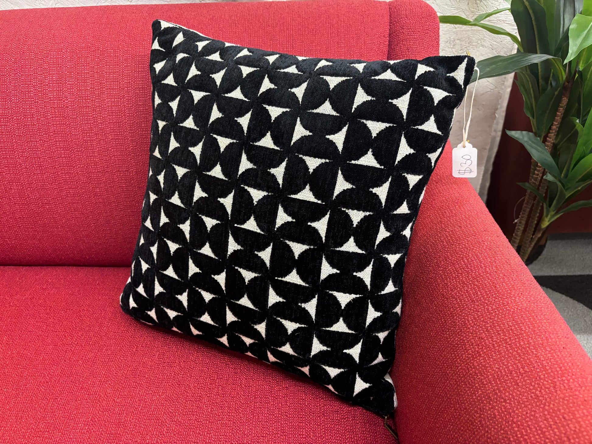 Geometric Patterned Pillow - Reclaimed Elegance