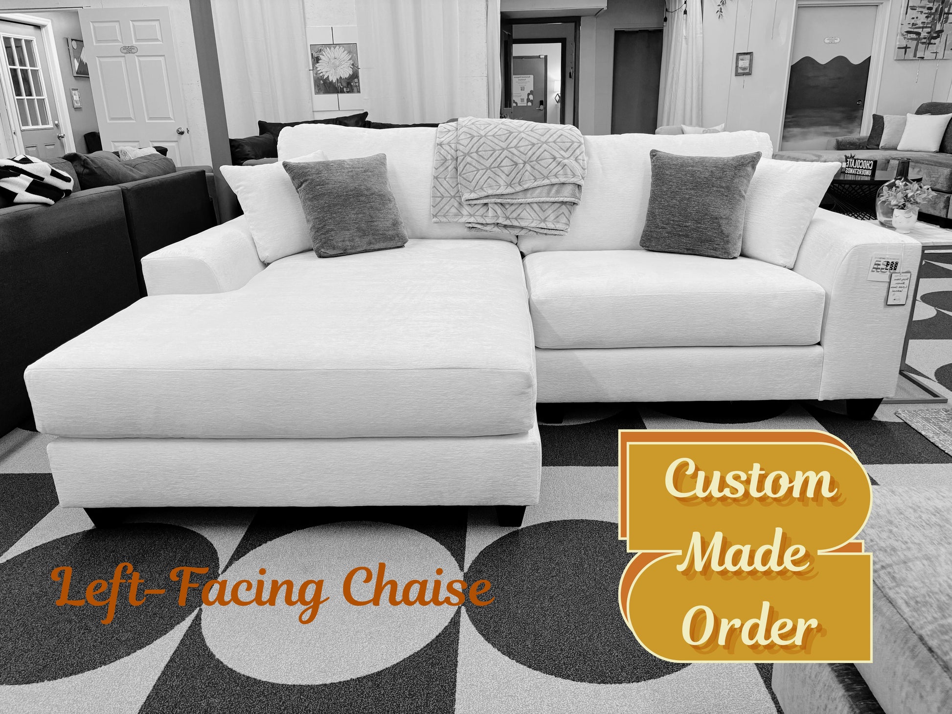 Custom Beaman 2 Piece Chaise Sectional - Reclaimed Elegance