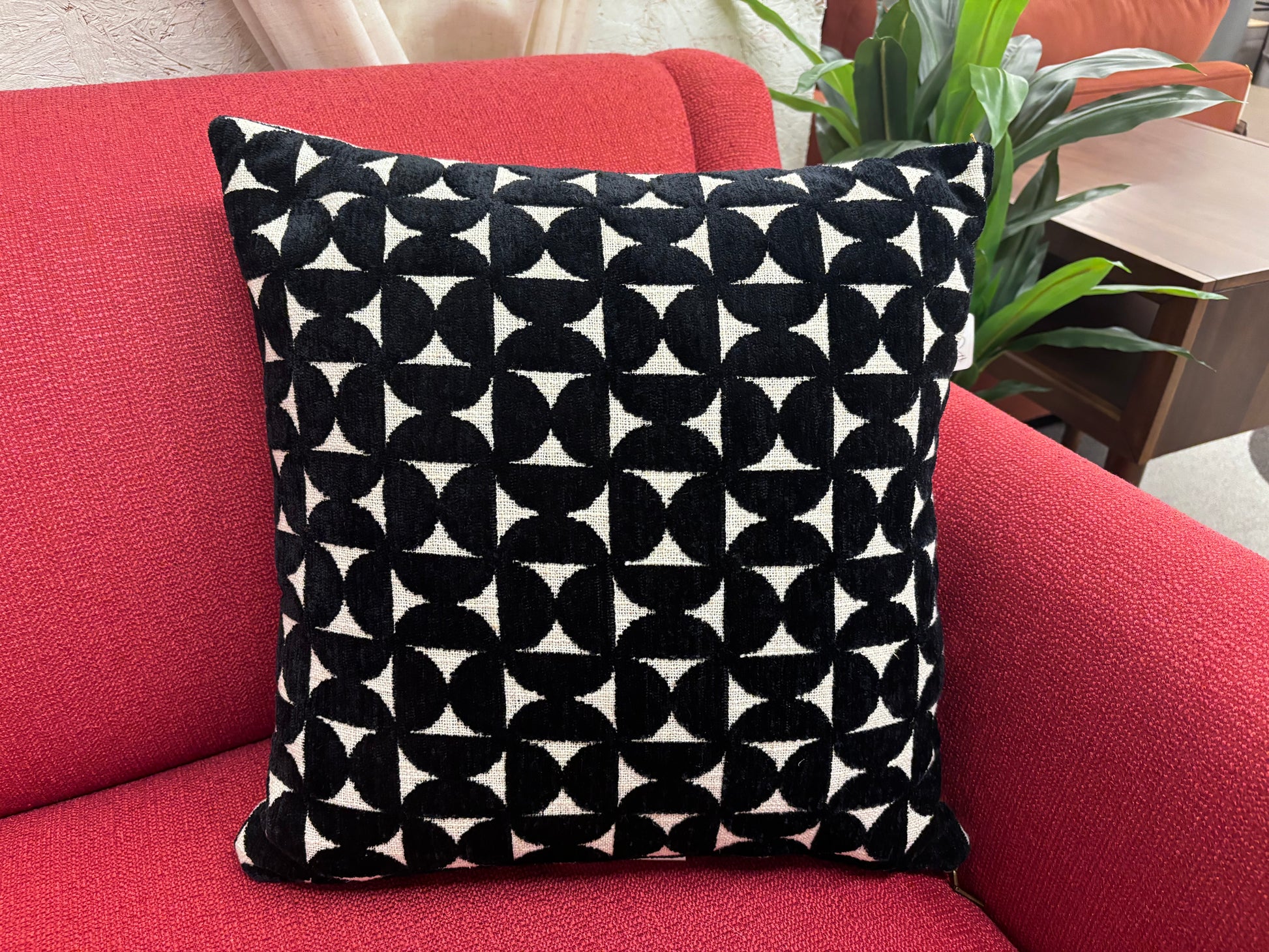 Geometric Patterned Pillow - Reclaimed Elegance