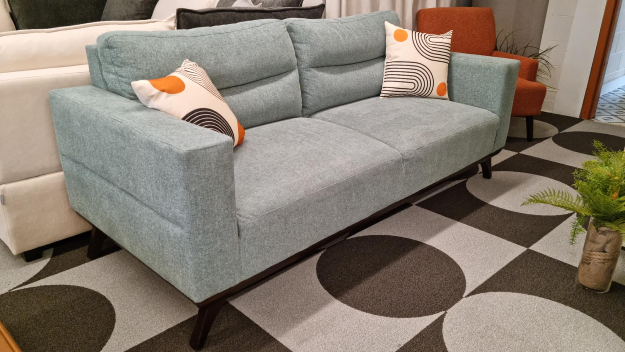 Sea Foam Blue Nero Lupo MCM Sofa