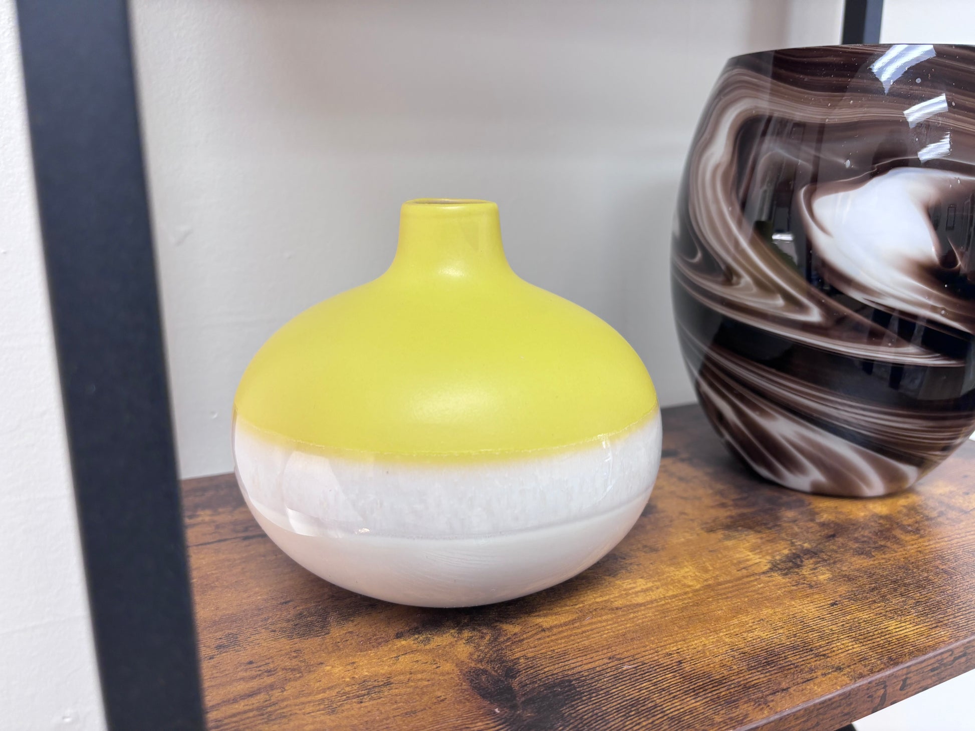 Sunshine Yellow Tri-toned Vase - Reclaimed Elegance