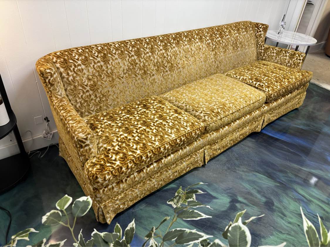 Gold Patterned Vintage Sofa