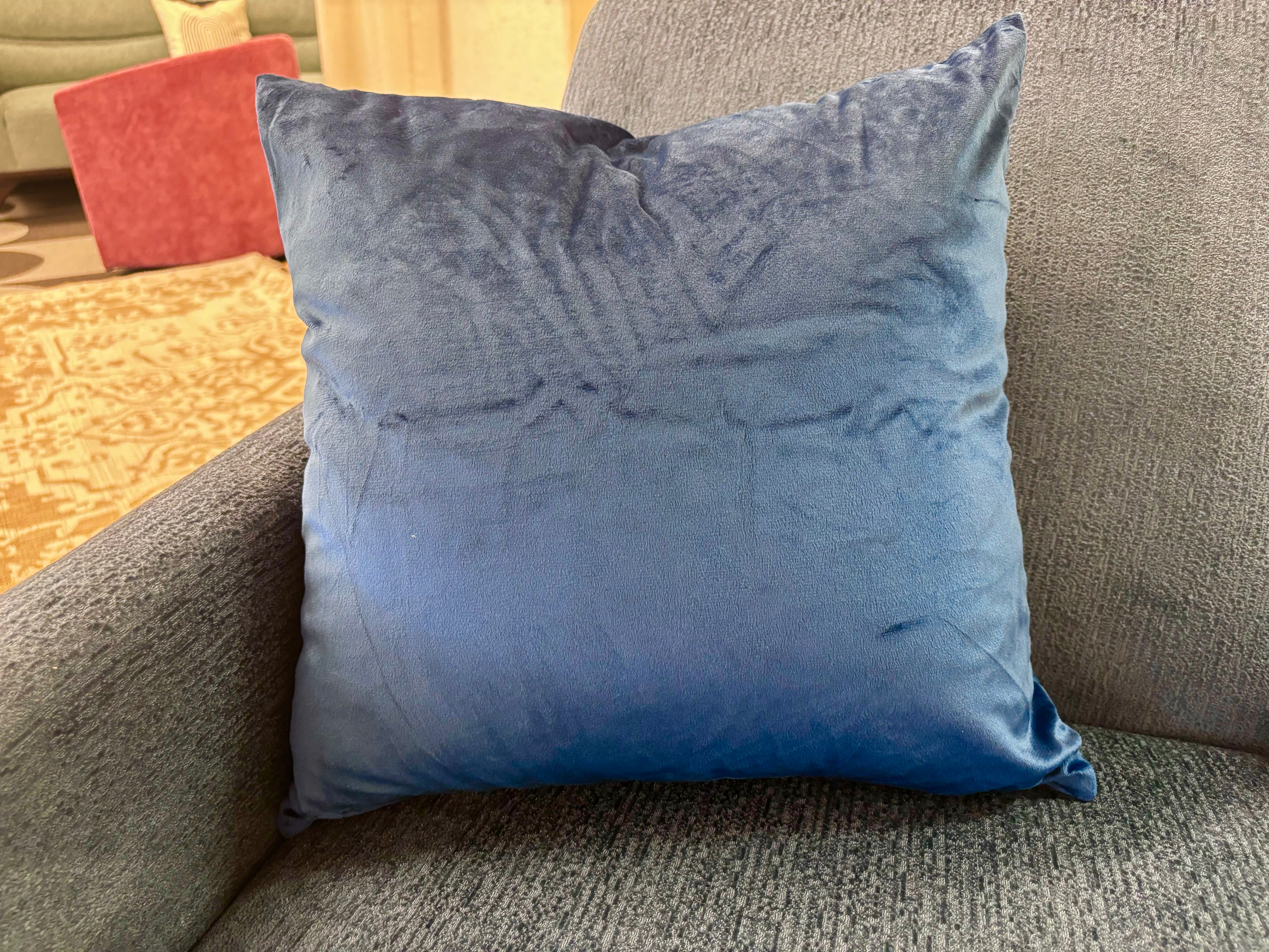 Royal Blue Velvet Pillow