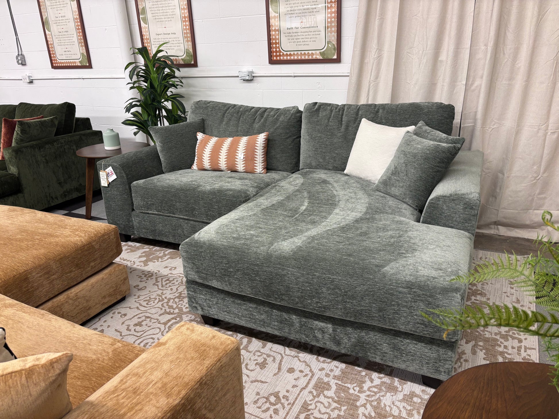 Eucalyptus Beaman 2 Piece Chaise Sectional - Reclaimed Elegance