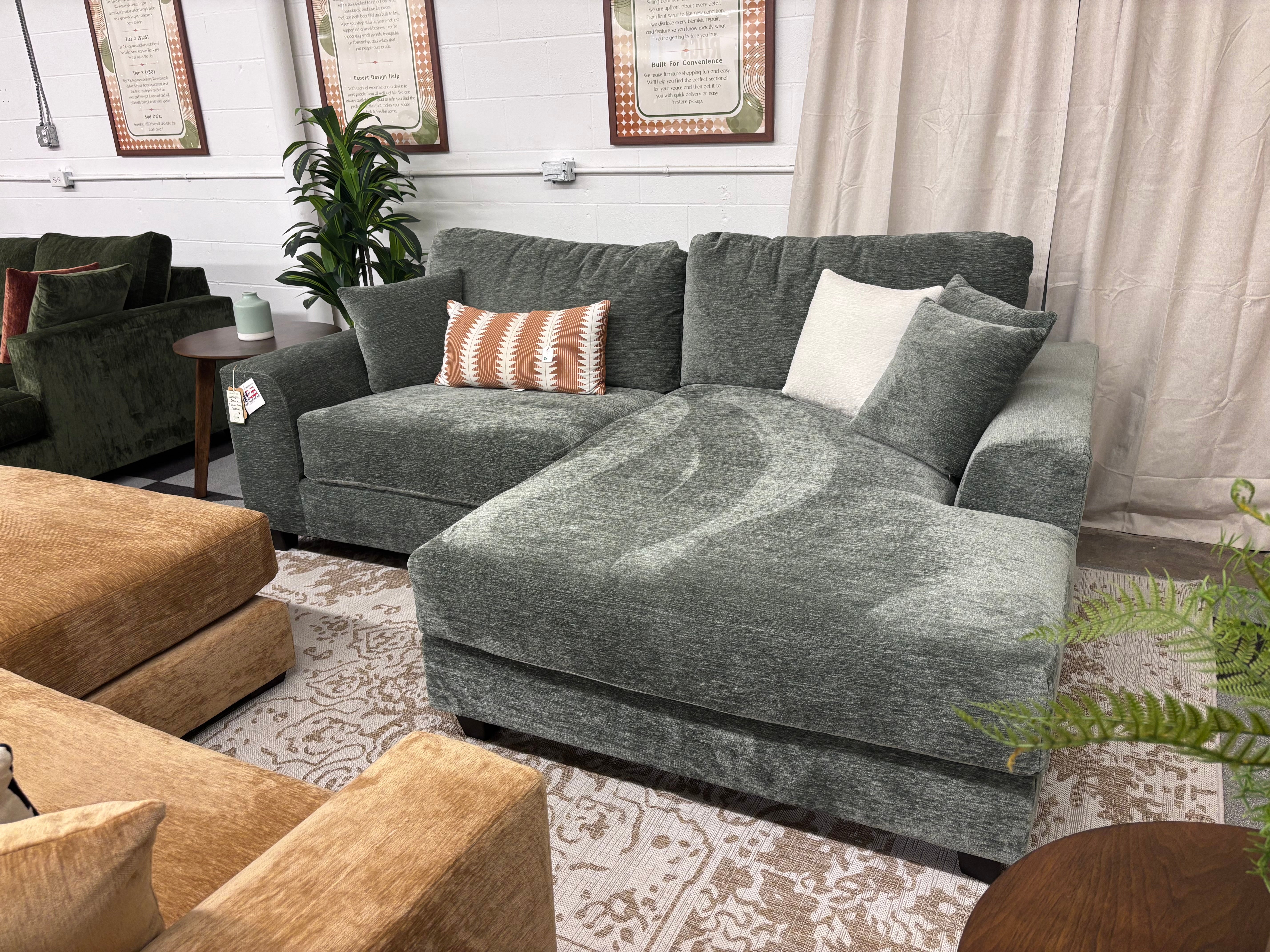 Eucalyptus Beaman 2 Piece Chaise Sectional - Reclaimed Elegance
