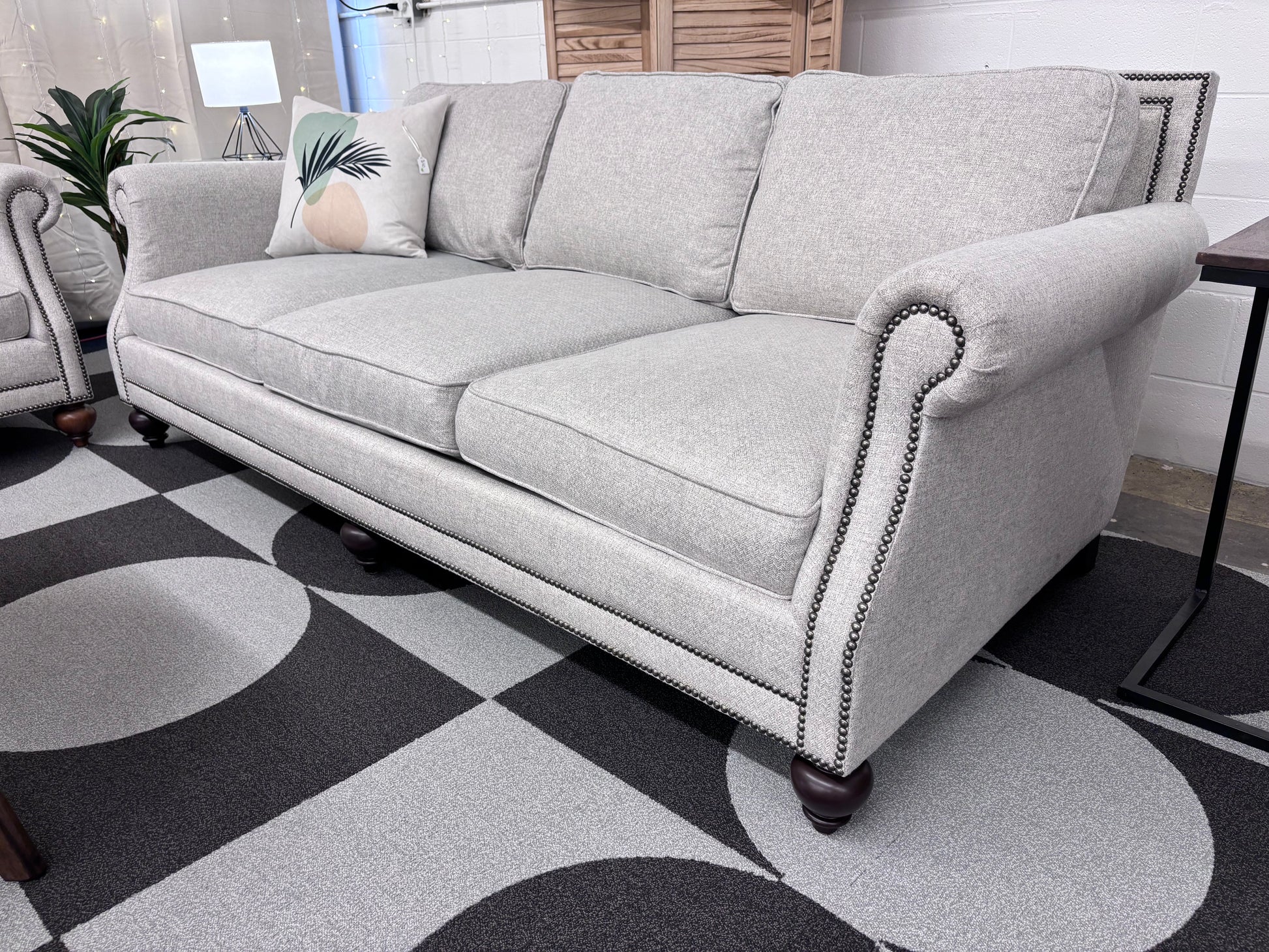 Light Grey Bernhardt Sofa + Loveseat Set - Reclaimed Elegance