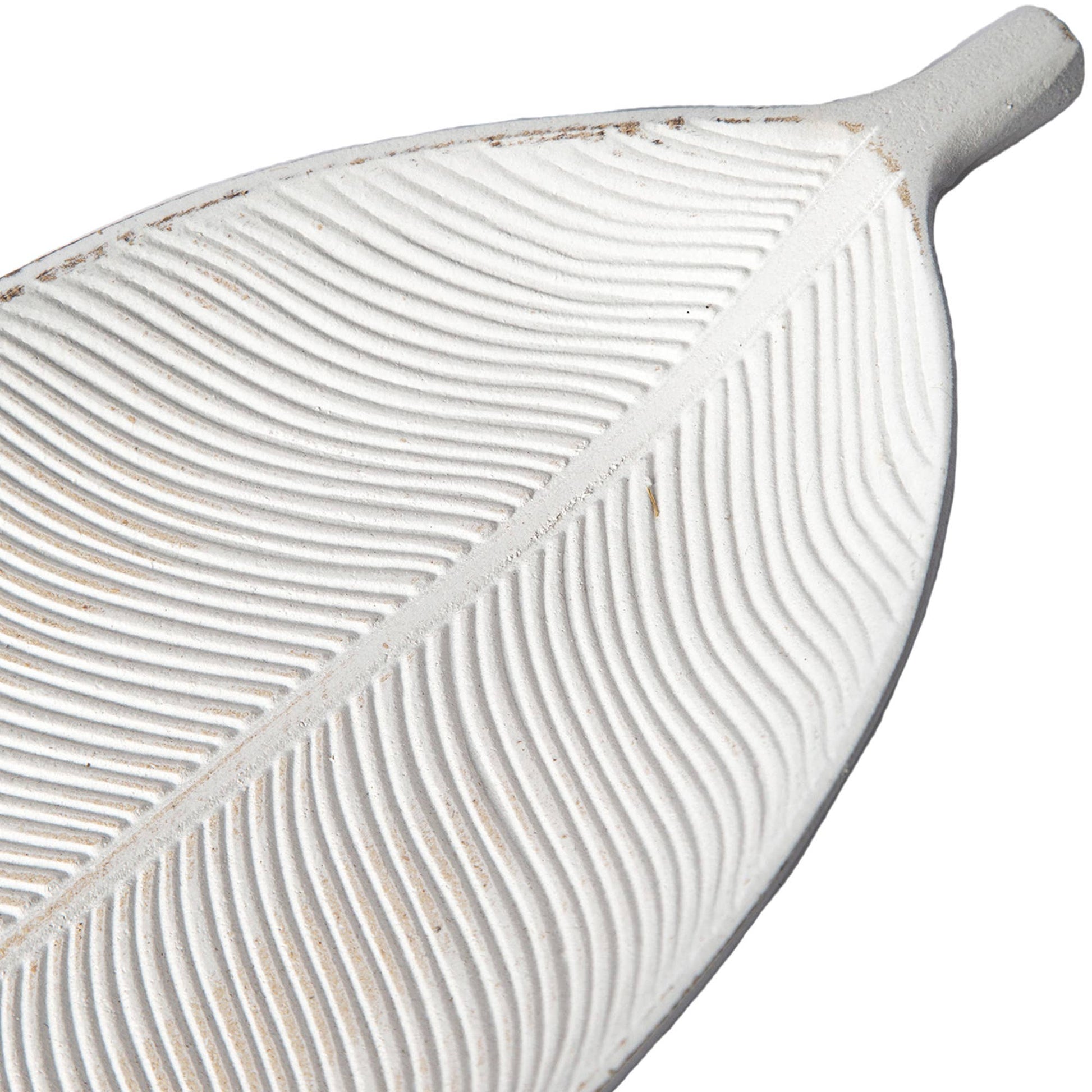 Decorative Tray – Long Leaf Wood Tray: White - Reclaimed Elegance