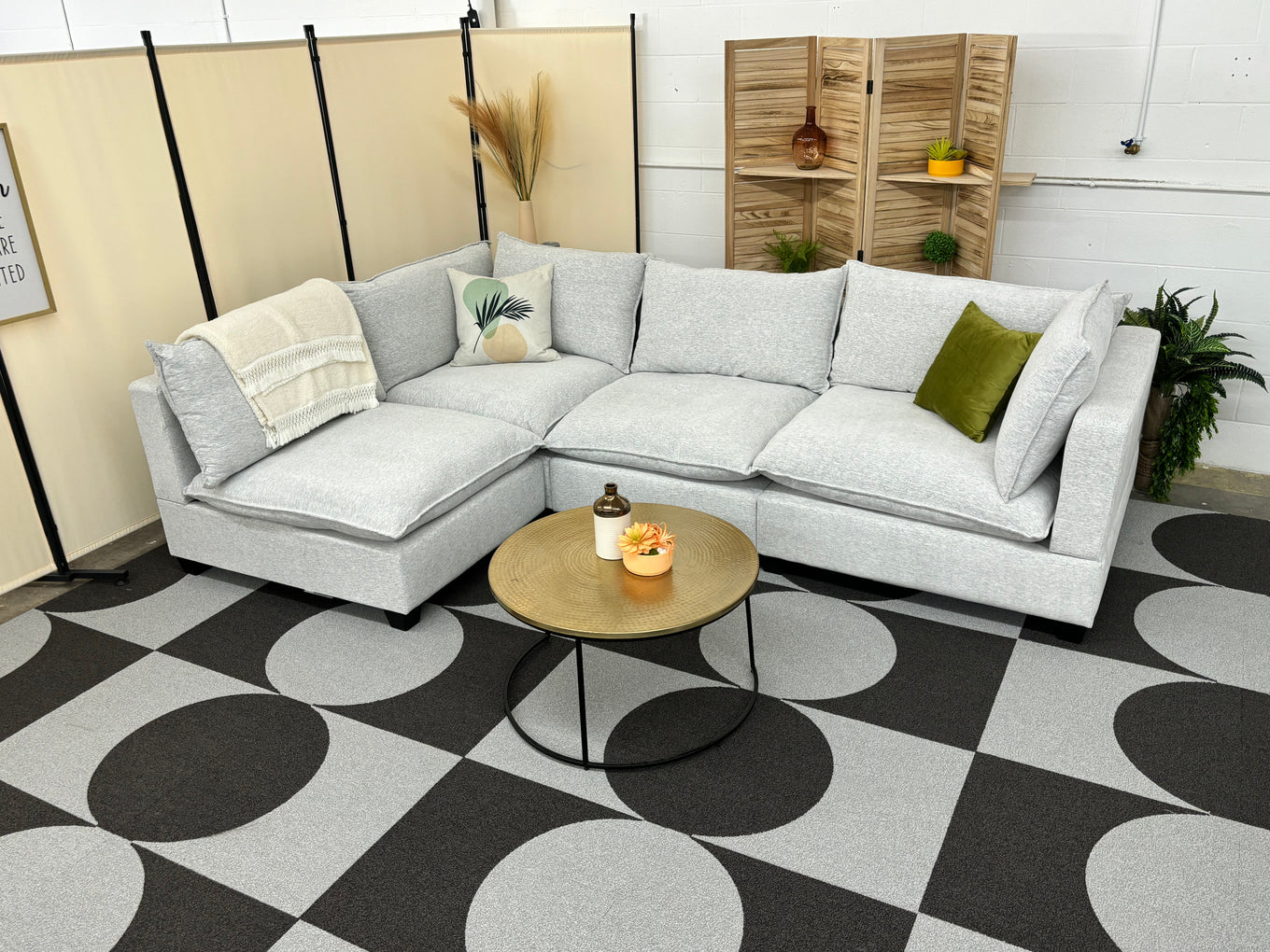 Pastel Grey SKY Modular Cloud 4 Piece L-Shape