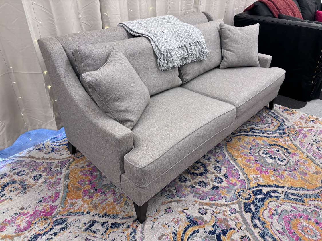 Heather Grey Emerson Ethan Allen Sofa - Reclaimed Elegance