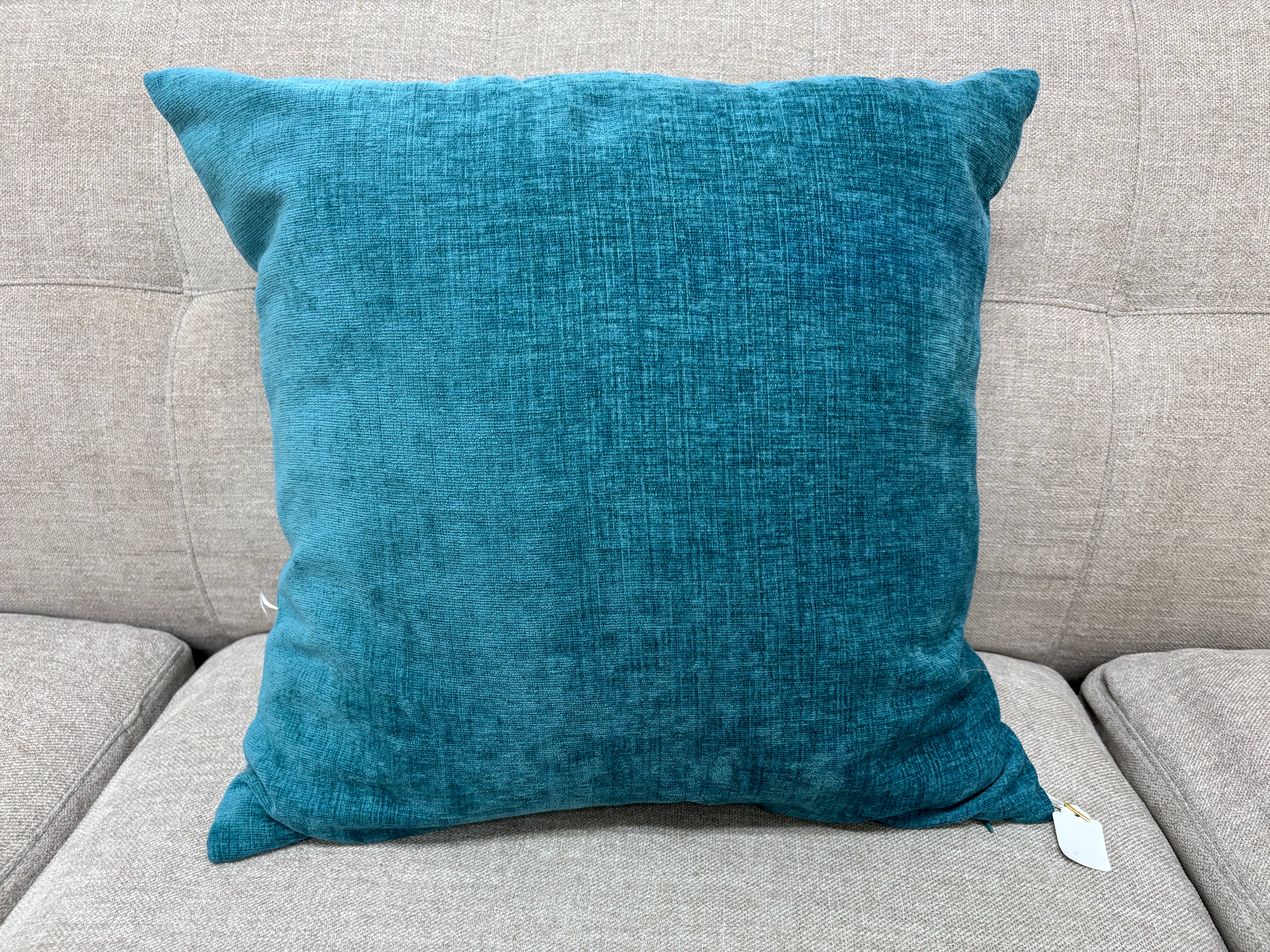 Teal Crushed Velvet Pillow