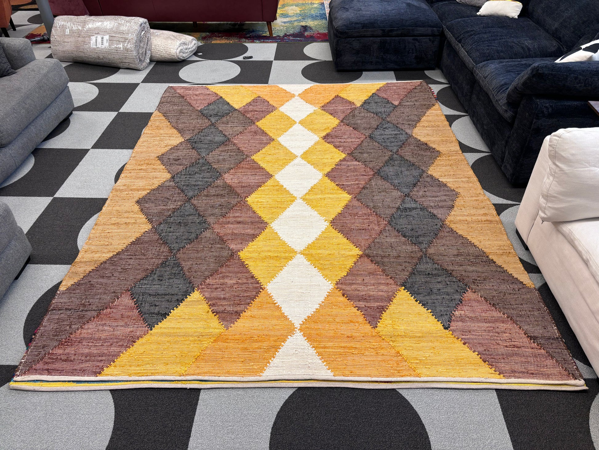 MCM Style 8 x 10' Chindi Cotton Rectangle Rug - Reclaimed Elegance