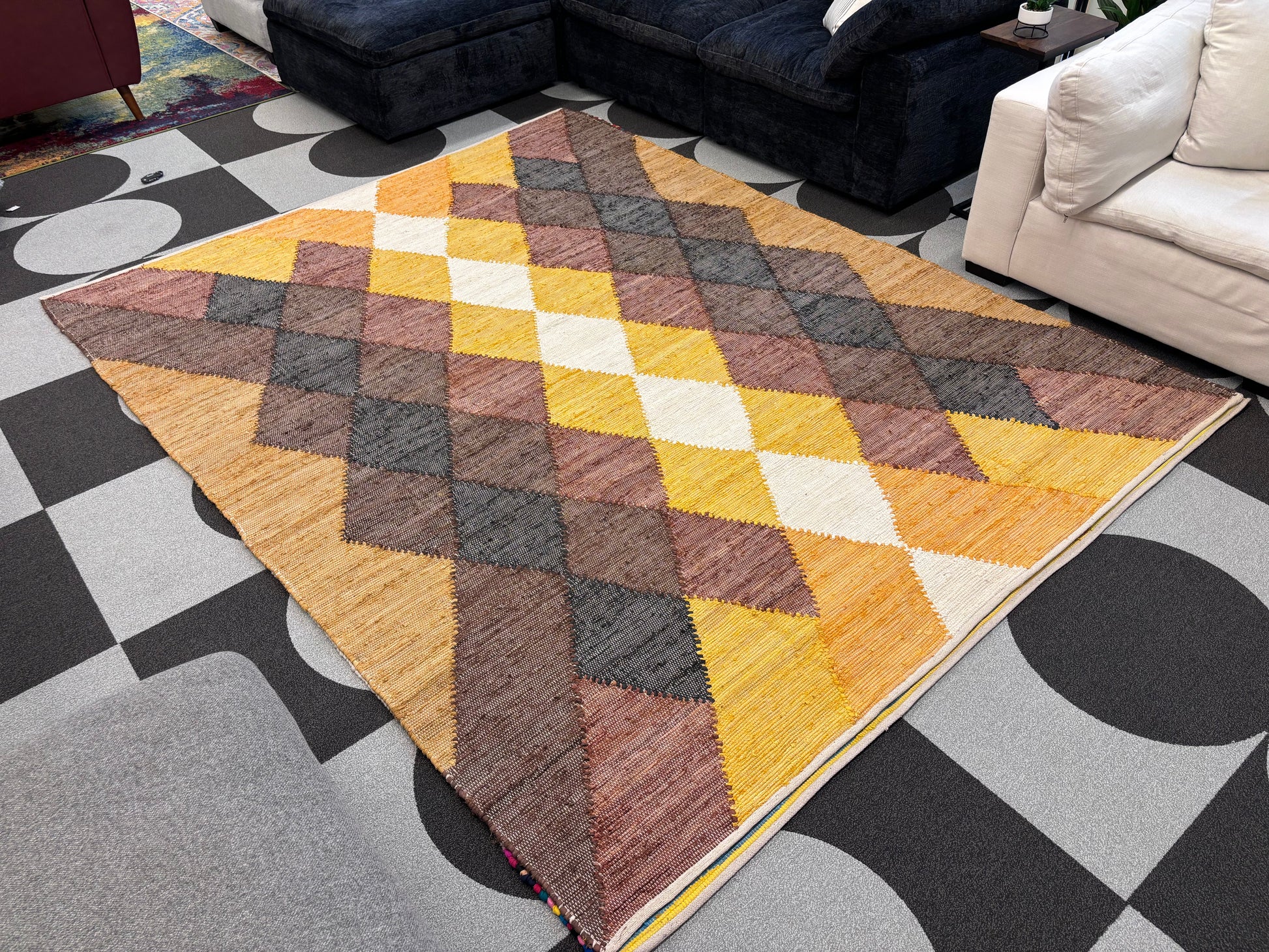 MCM Style 8 x 10' Chindi Cotton Rectangle Rug - Reclaimed Elegance