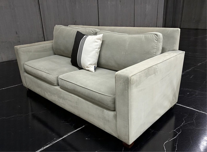 Light Grey Velvet West Elm Sofa