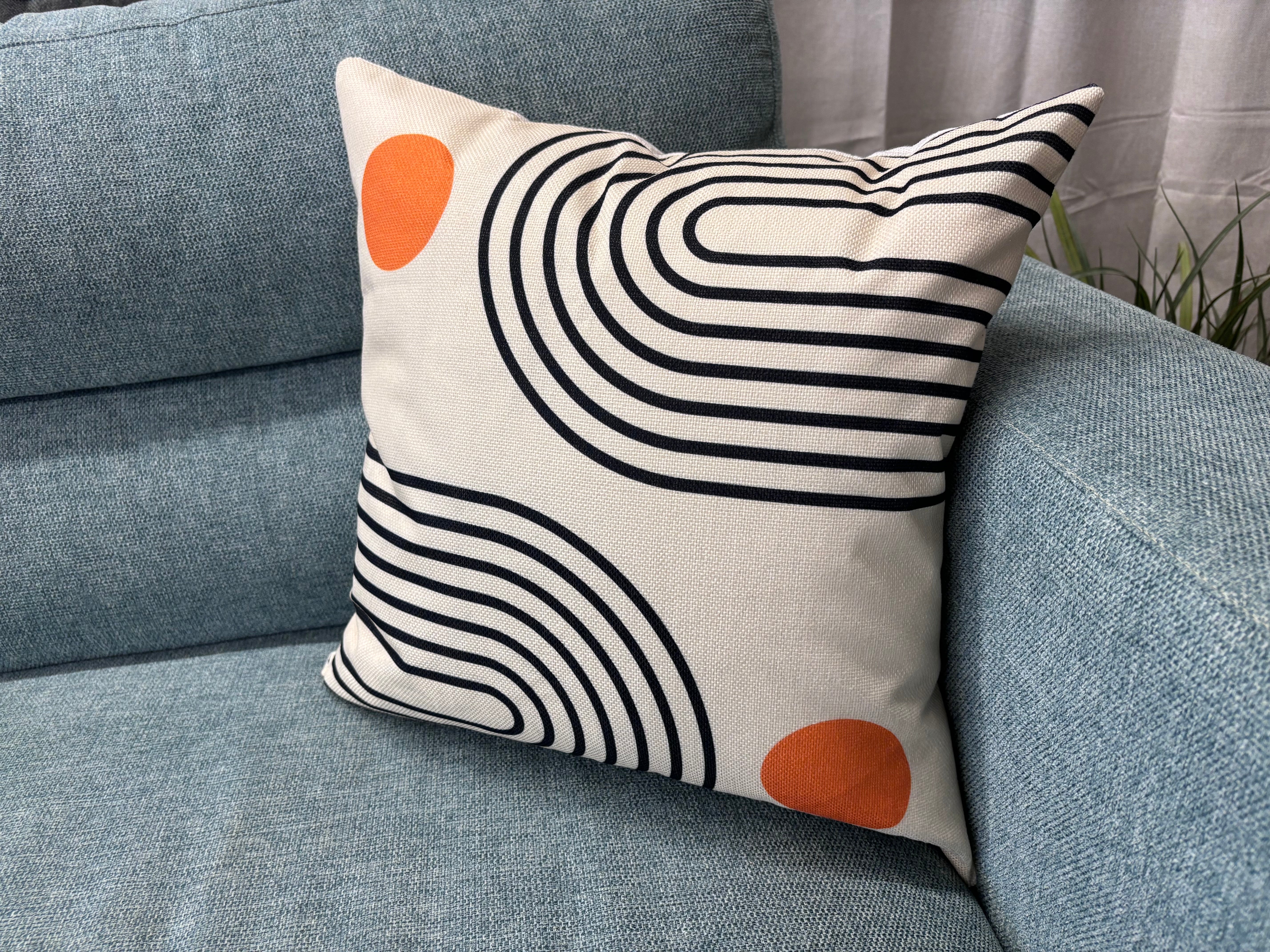 Black & Orange MCM Style 2 Pillow