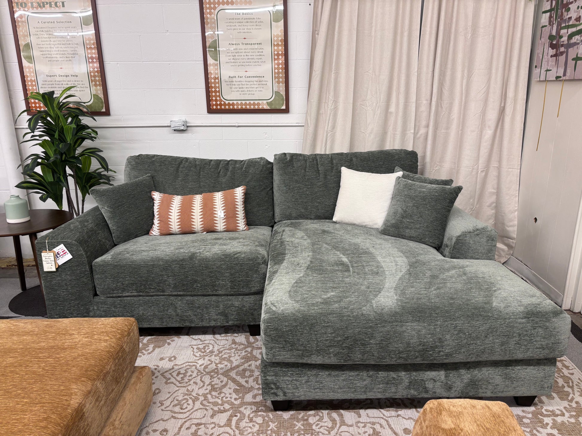 Eucalyptus Beaman 2 Piece Chaise Sectional - Reclaimed Elegance