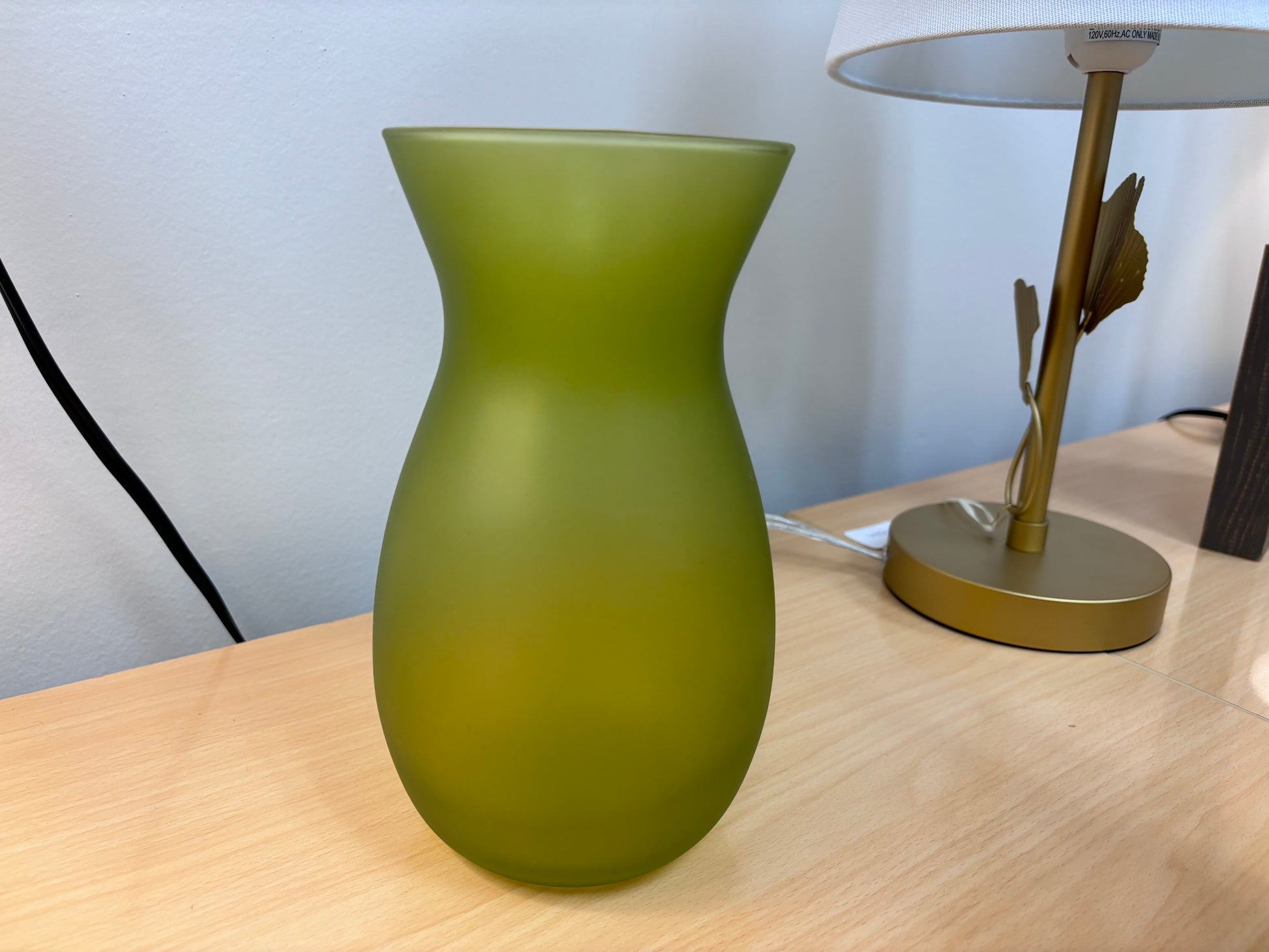 Olive Green Matte Vase - Reclaimed Elegance