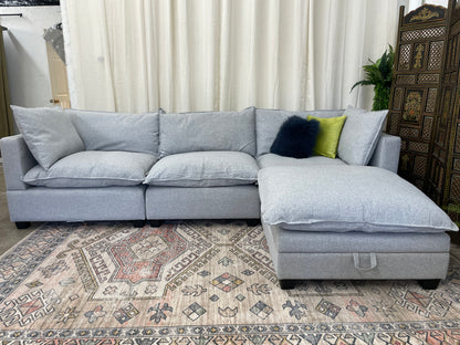 Mist Grey SKY 2.0 Modular Sofa + Storage Ottoman