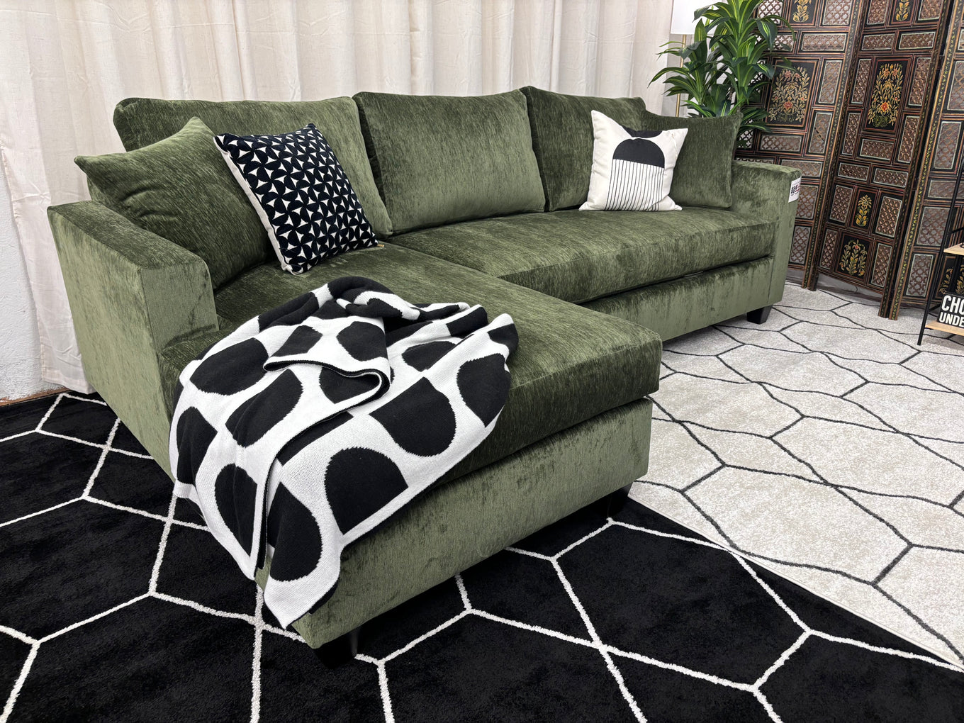 Juniper Green Harpeth Chaise Sectional