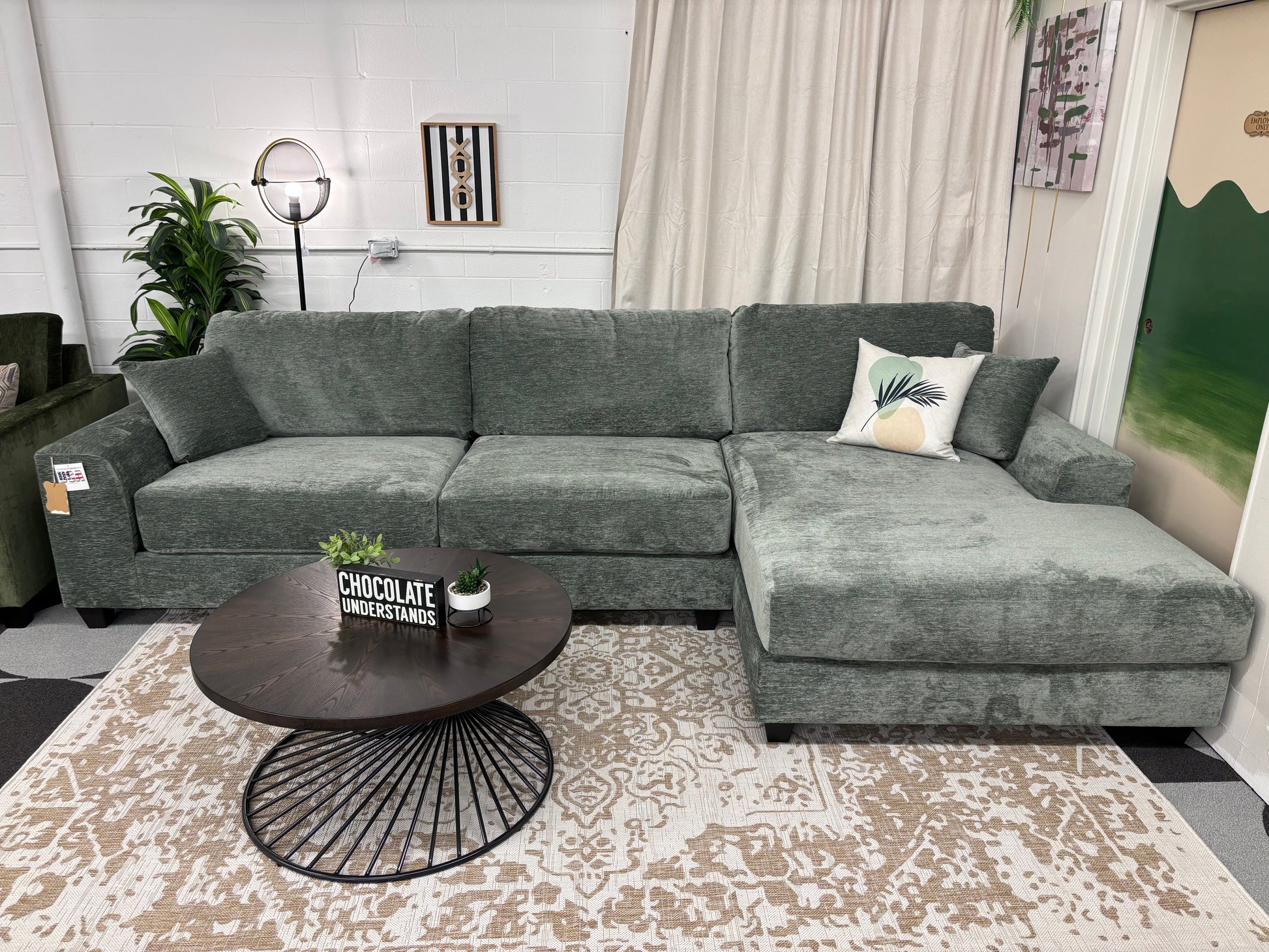 Eucalyptus Beaman 3 Piece Chaise Sectional - Reclaimed Elegance