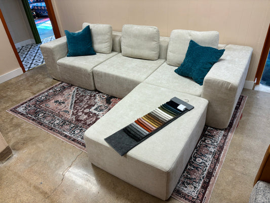 Puffer Couch Sofa + Ottoman